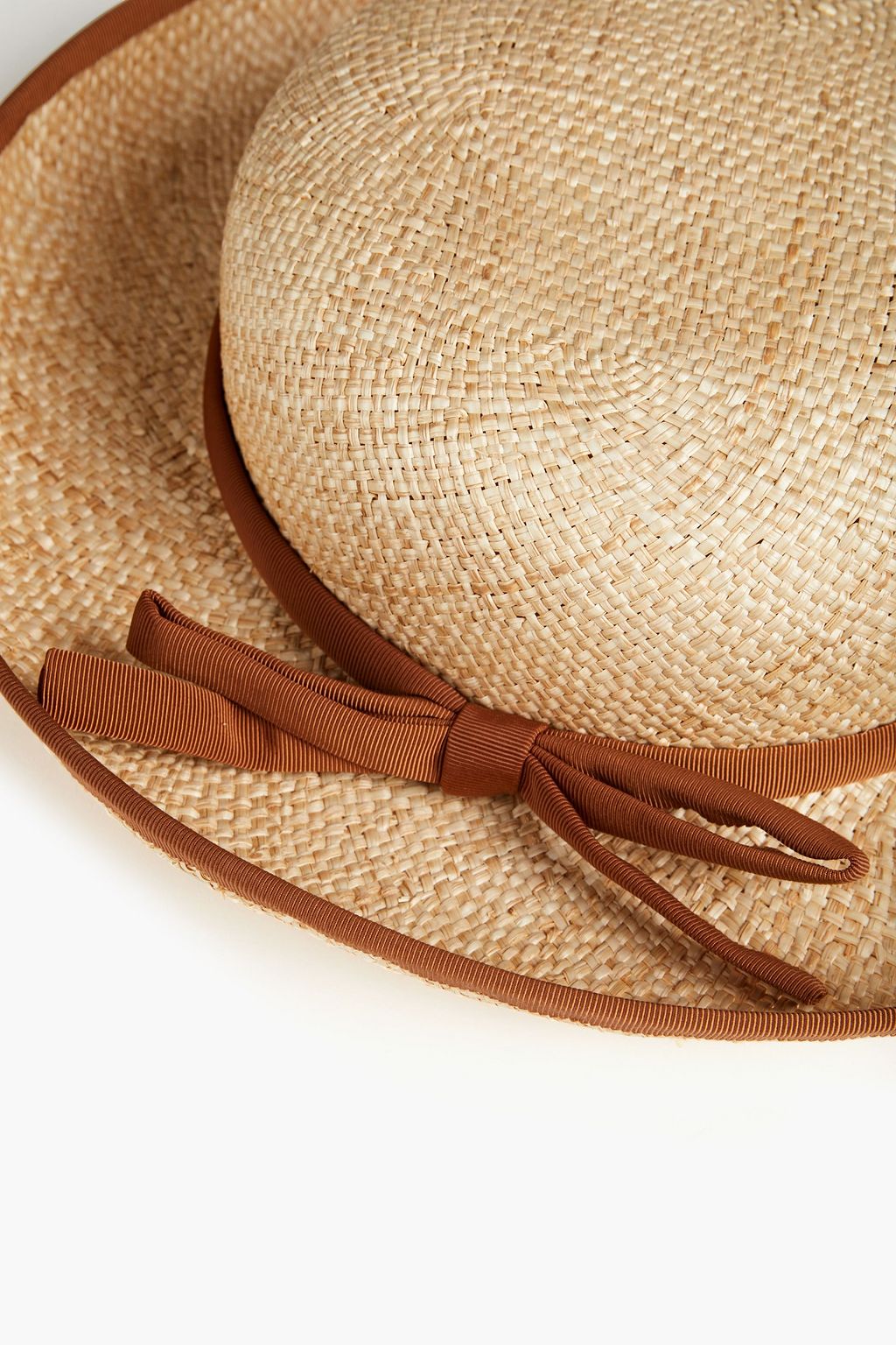 ZIMMERMANN Grosgrain-trimmed straw sunhat