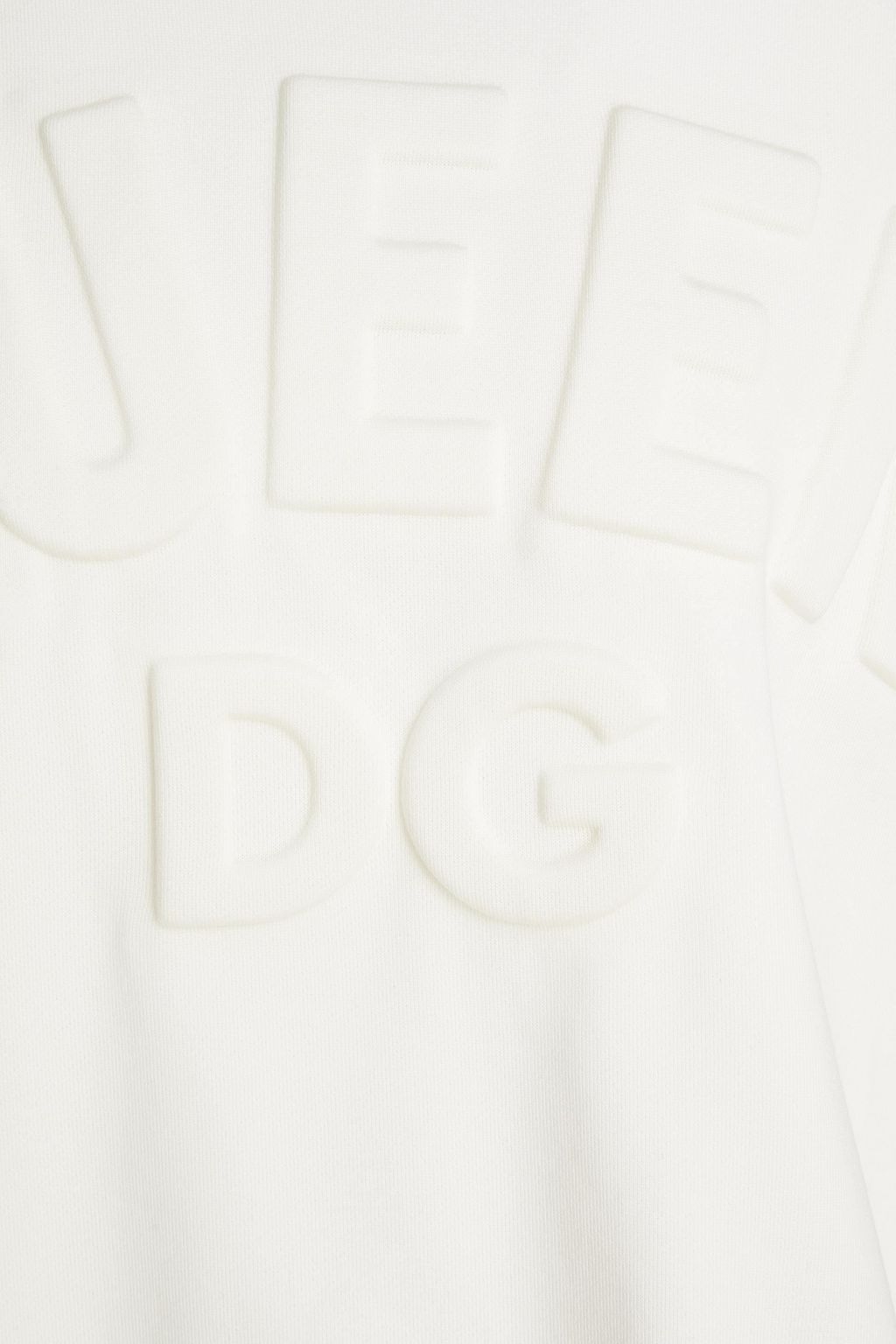 DOLCE&GABBANA Embossed French cotton-blend terry sweatshirt
