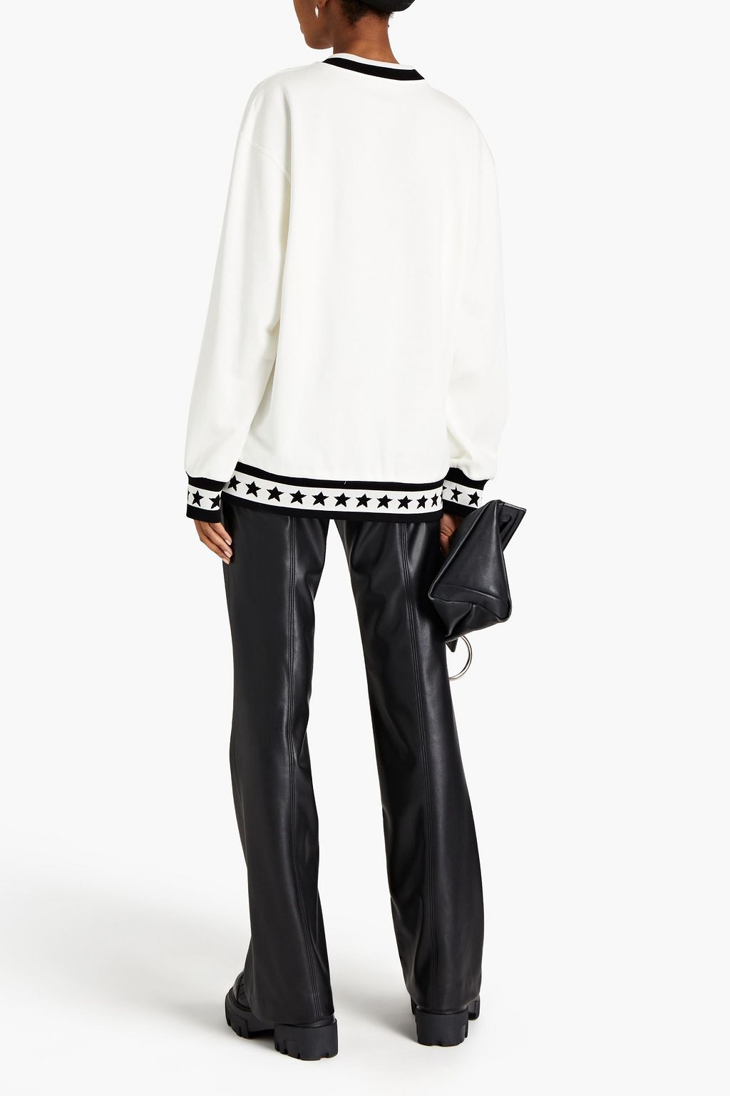 DOLCE&GABBANA Embossed French cotton-blend terry sweatshirt