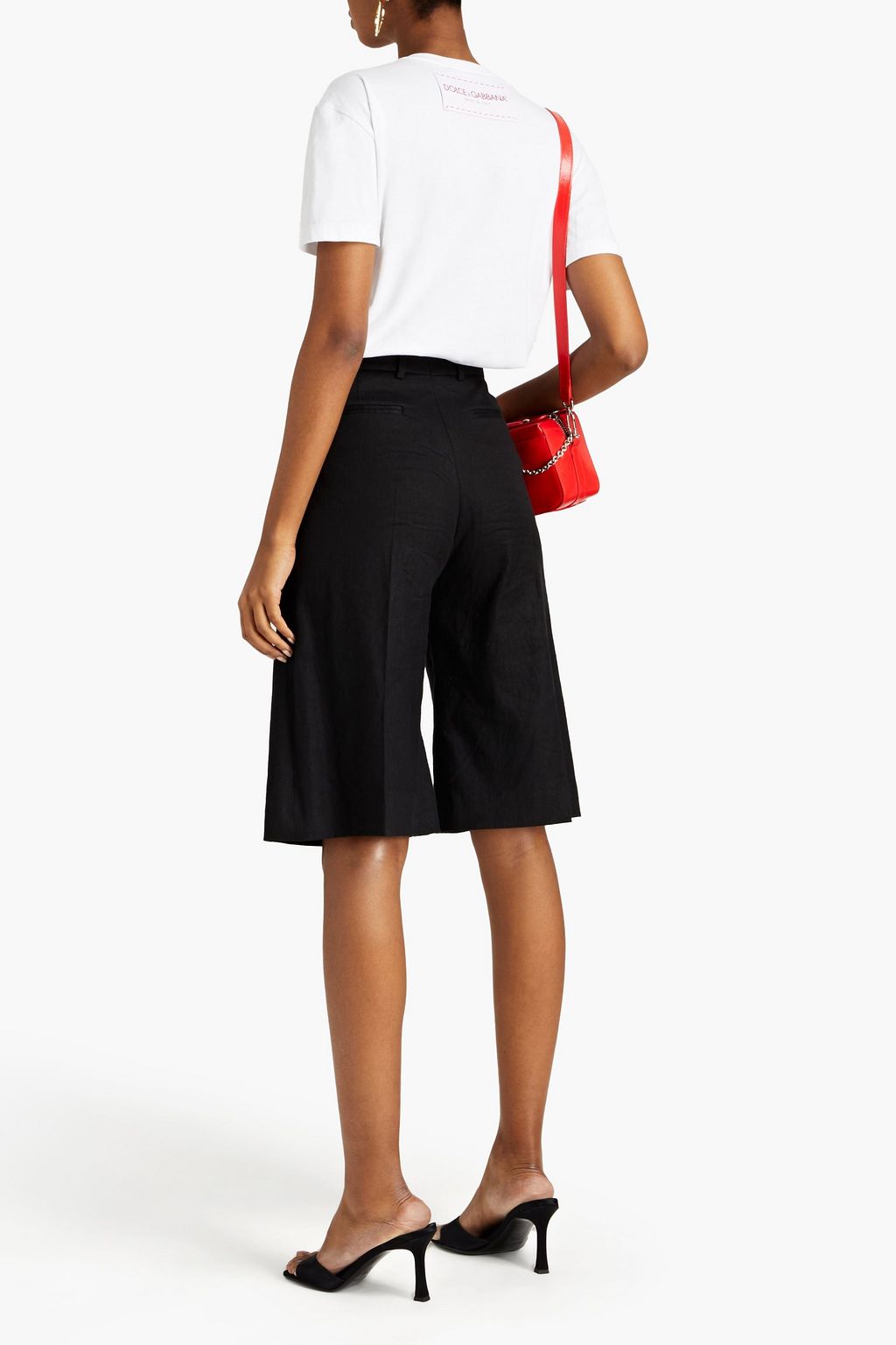 DOLCE&GABBANA Embellished printed cotton-jersey T-shirt