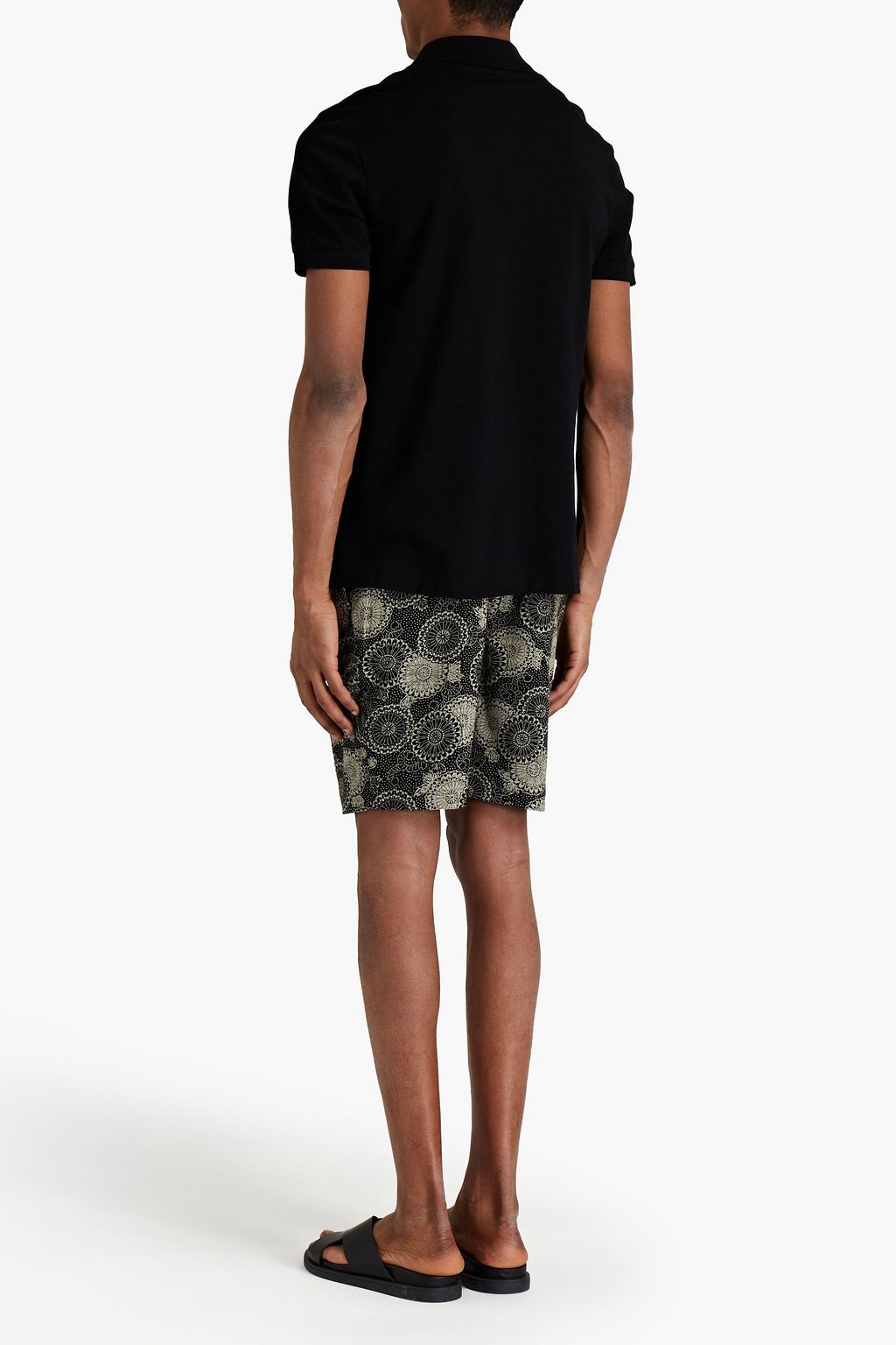 OFFICINE GÉNÉRALE Phil printed cotton-gauze shorts