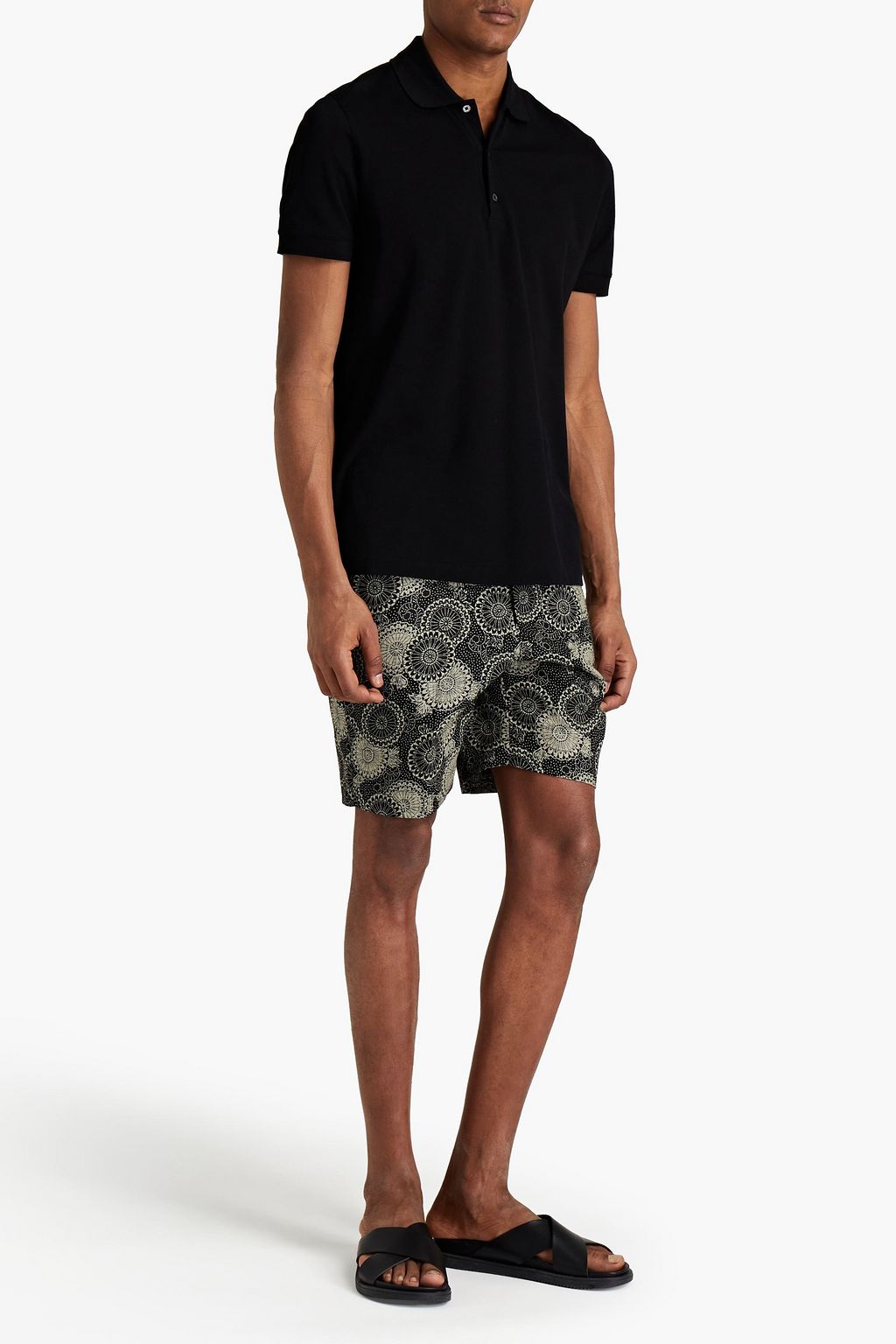 OFFICINE GÉNÉRALE Phil printed cotton-gauze shorts