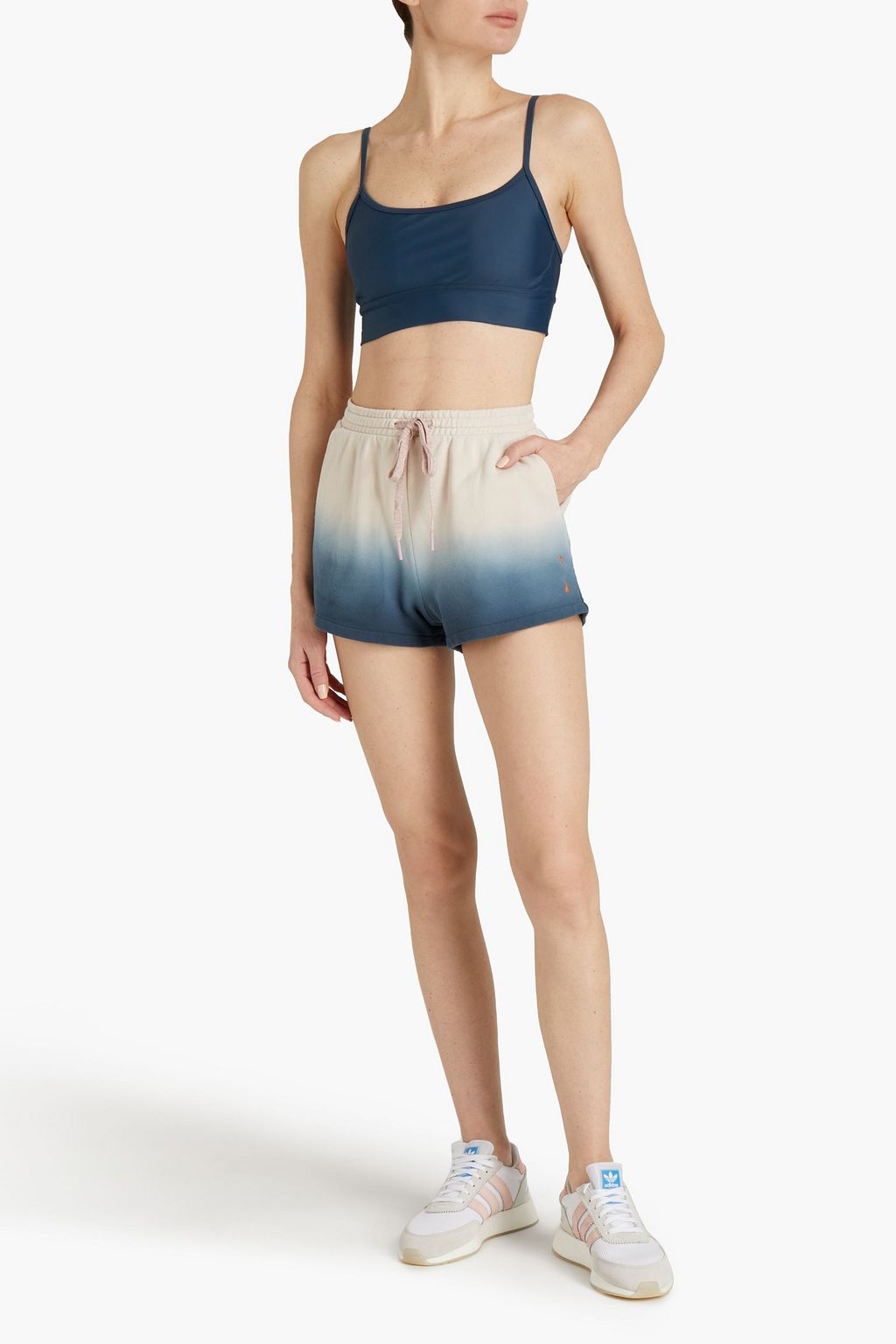 THE UPSIDE Dégradé French cotton-terry shorts