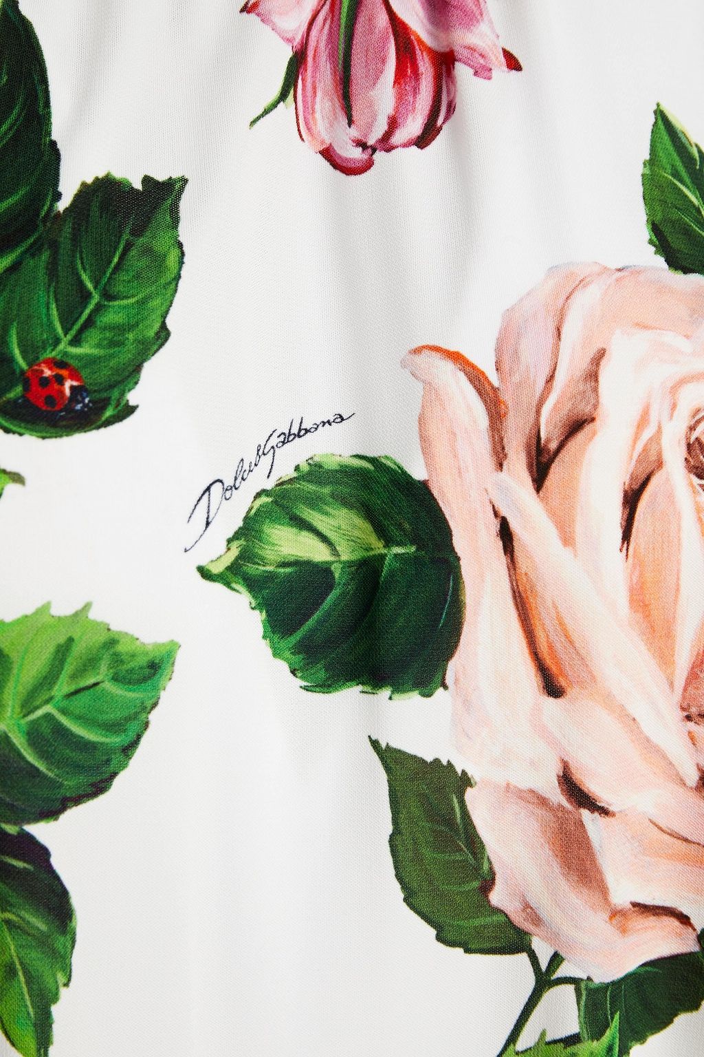 DOLCE&GABBANA Gathered floral-print crepe top