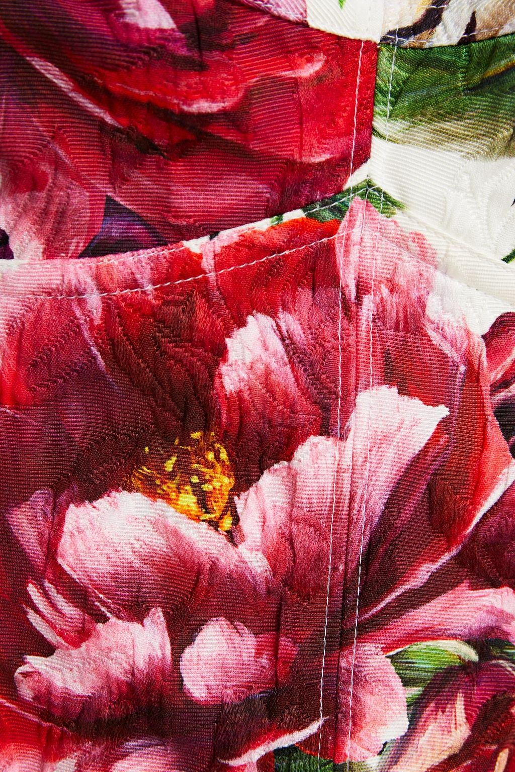 DOLCE&GABBANA Floral-jacquard bustier top