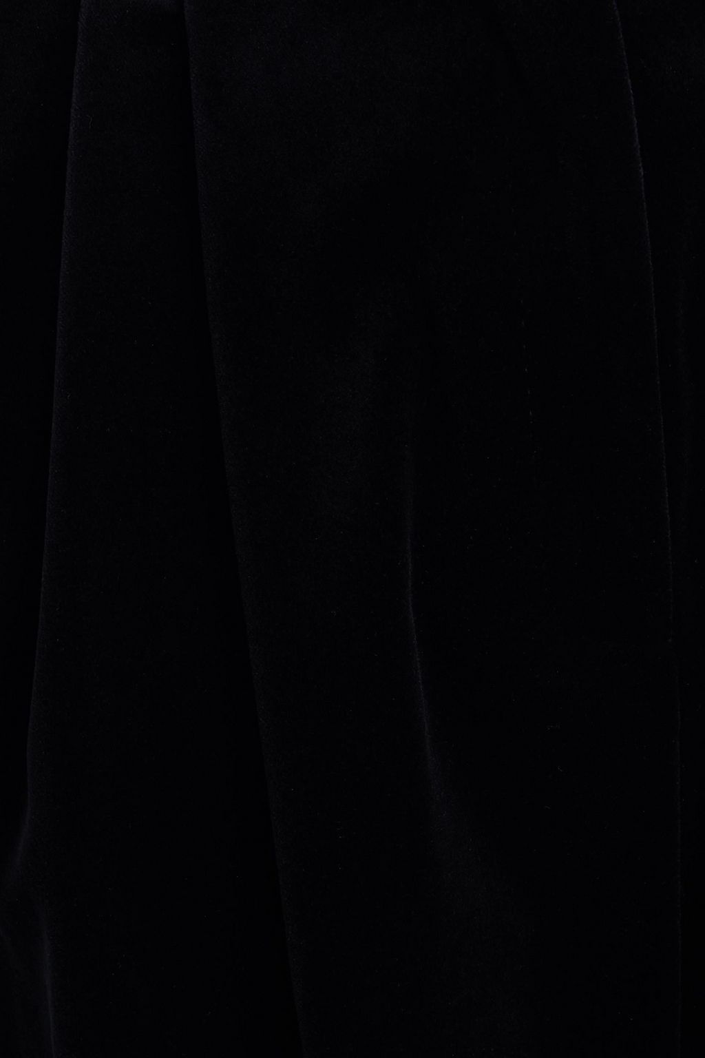 DOLCE&GABBANA Pleated cotton-velvet tapered pants