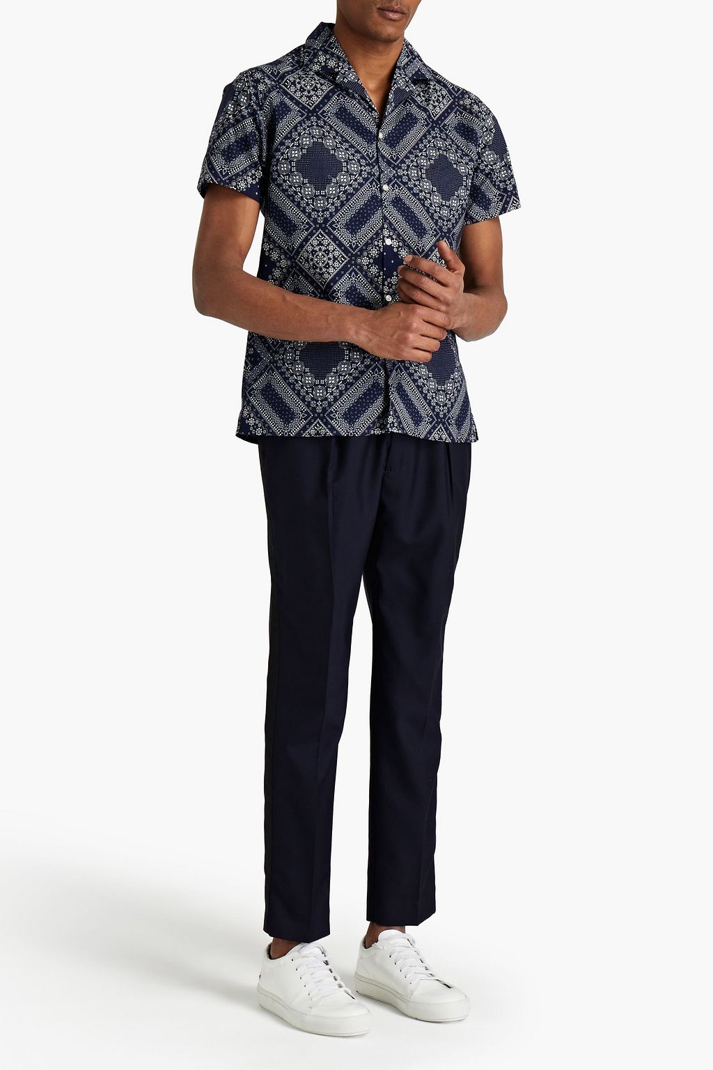 OFFICINE GÉNÉRALE Dario printed cotton-poplin shirt
