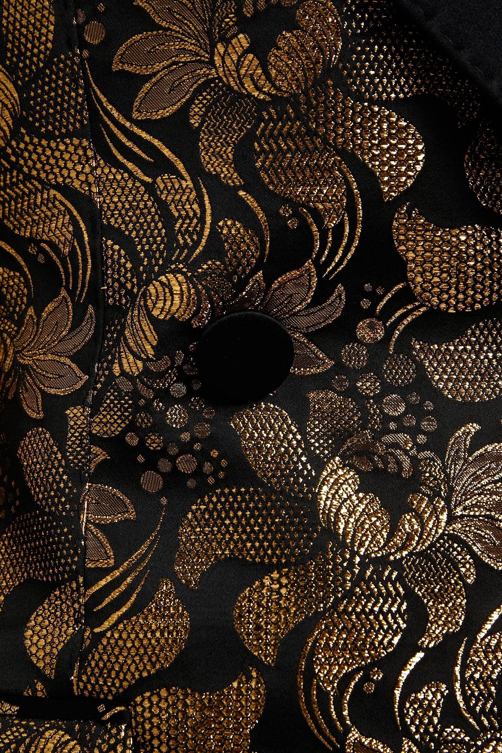 DOLCE&GABBANA Double-breasted satin-trimmed metallic brocade coat