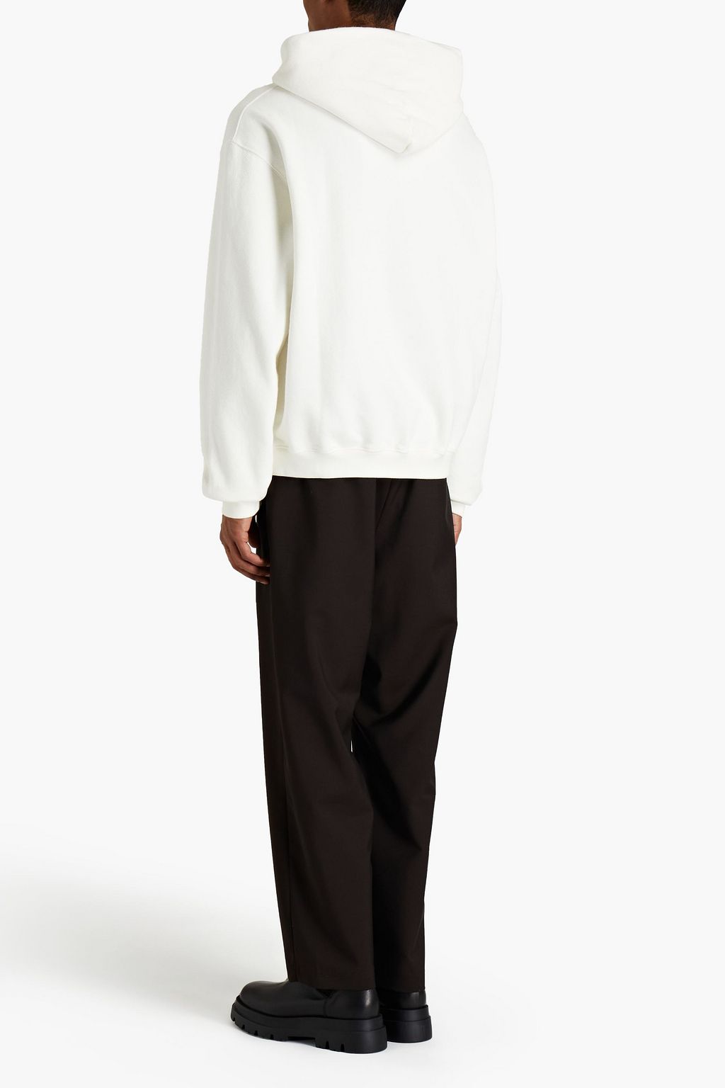 MAISON MARGIELA Embroidered French cotton-terry hoodie