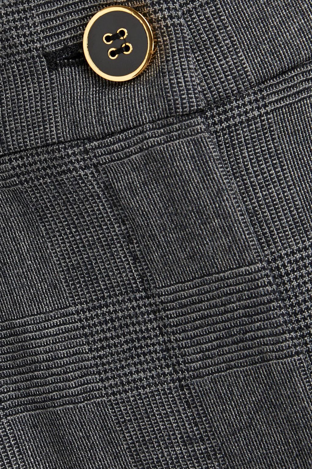 DOLCE&GABBANA Cropped Prince of Wales checked wool-blend tapered pants