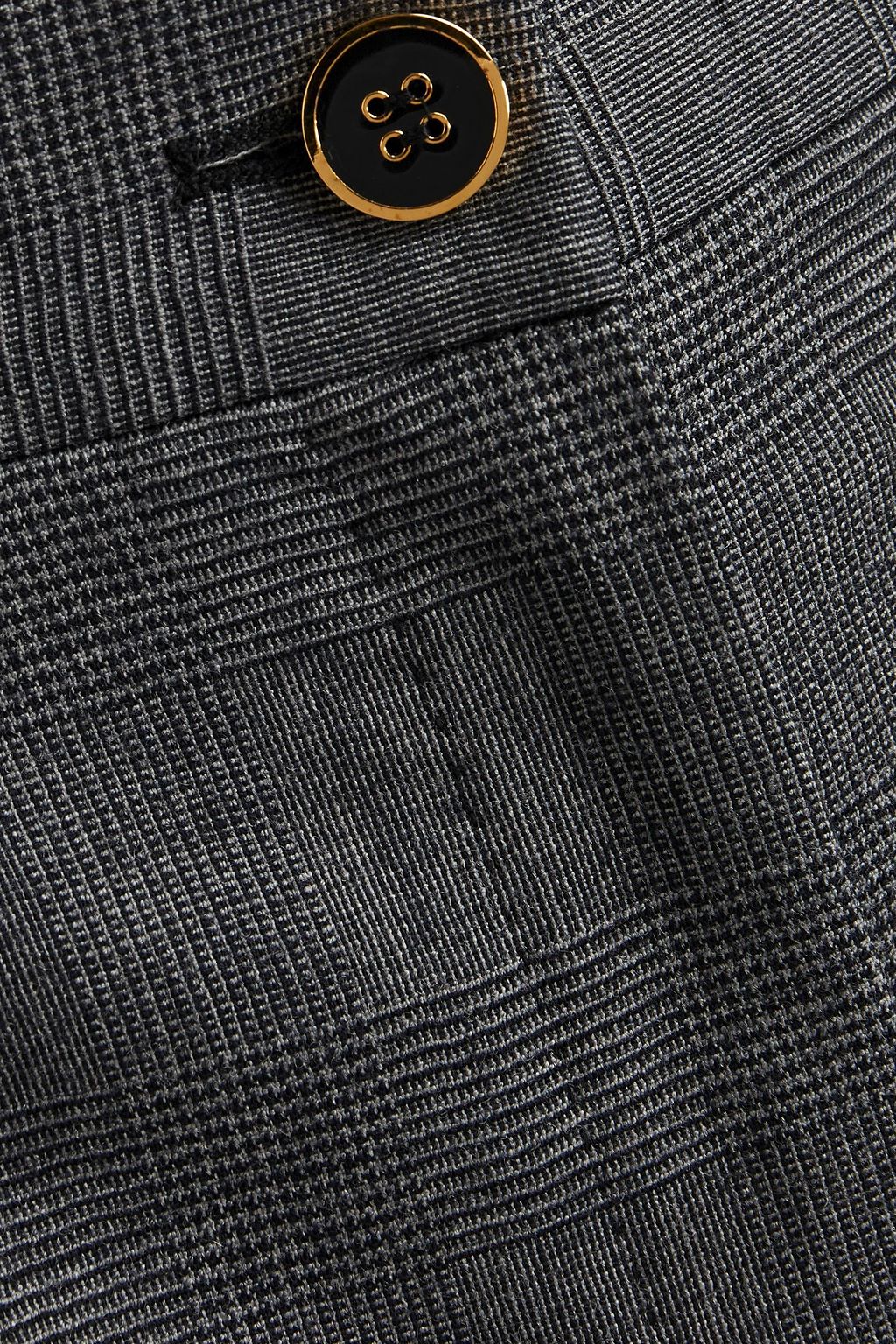 DOLCE&GABBANA Cropped Prince of Wales checked wool-blend tapered pants