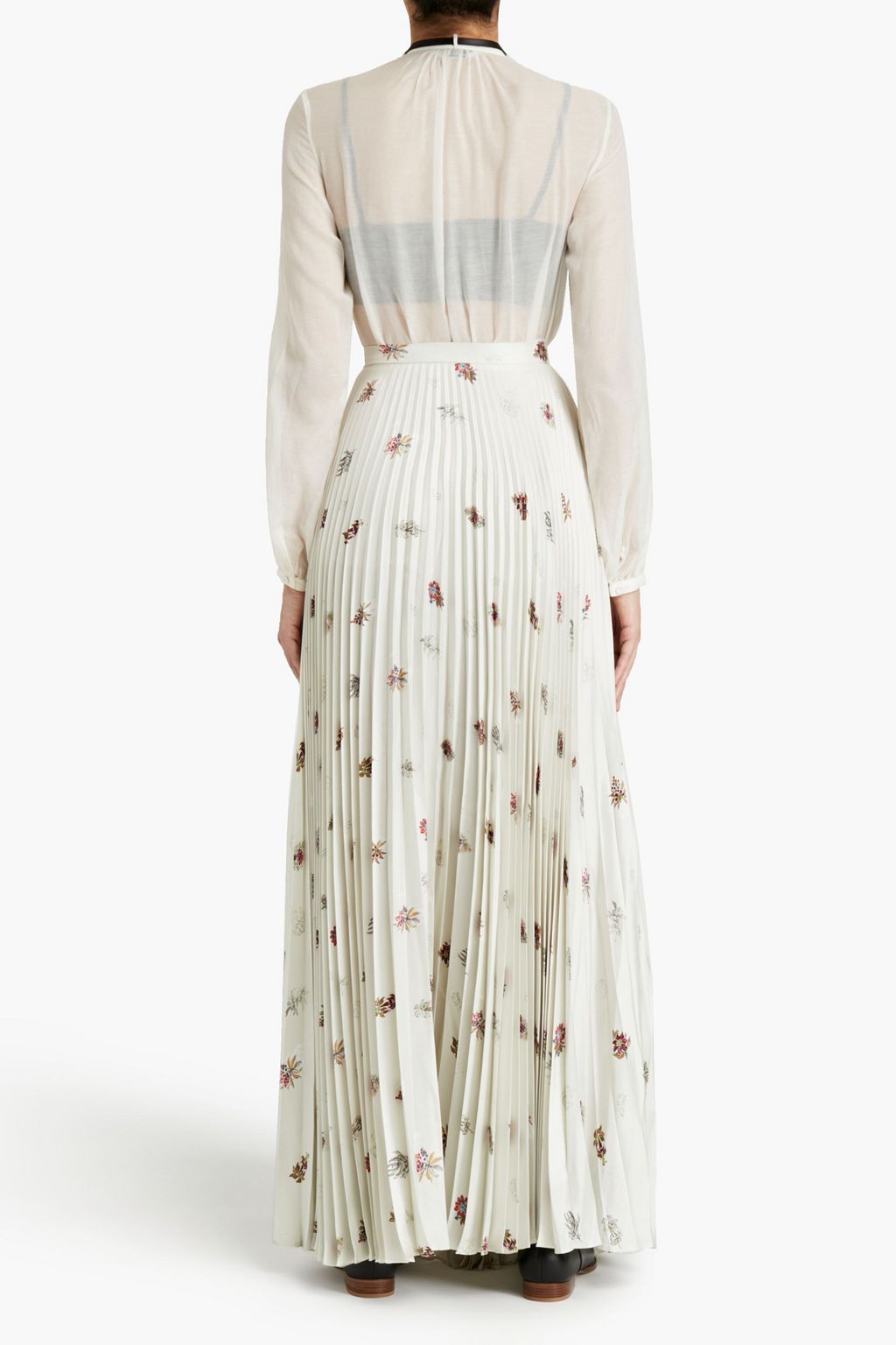 GABRIELA HEARST Blight pleated floral-print silk-twill maxi skirt