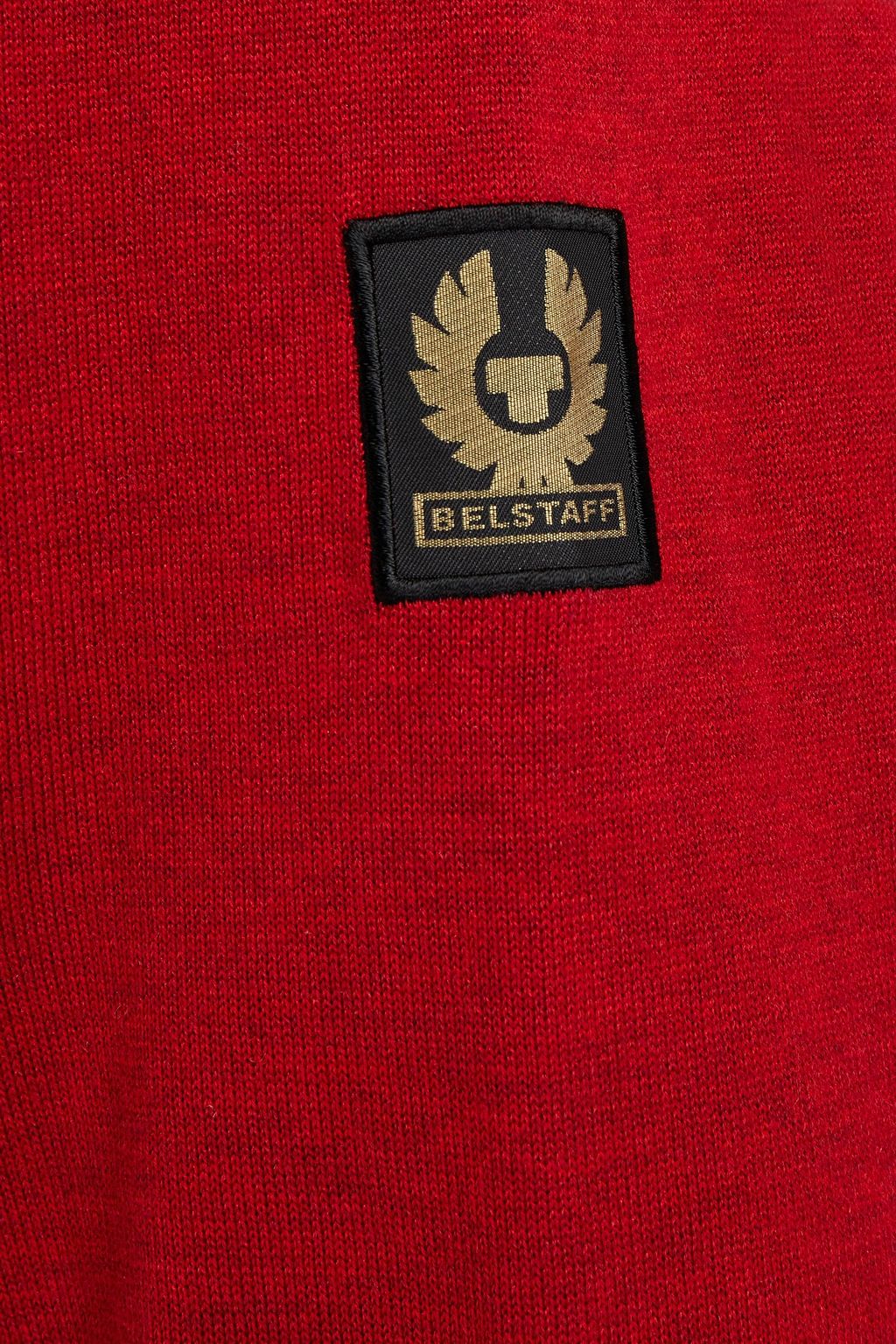 BELSTAFF Slim-fit logo-appliquéd cotton and silk-blend sweater