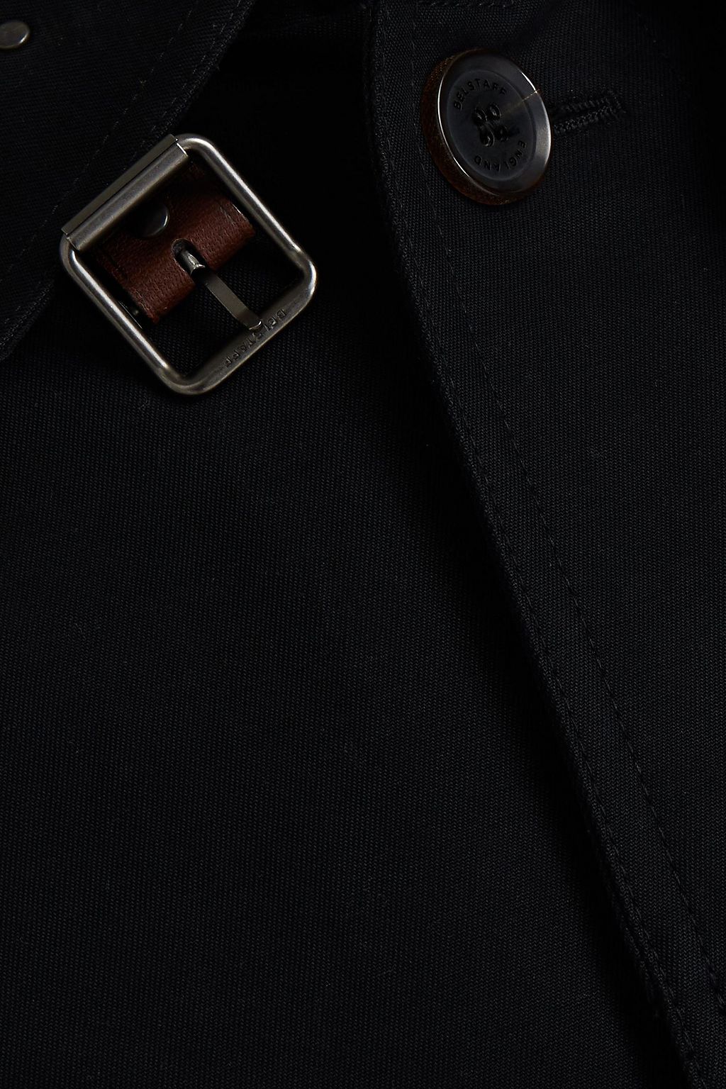 BELSTAFF Oldfield leather-trimmed cotton-twill coat