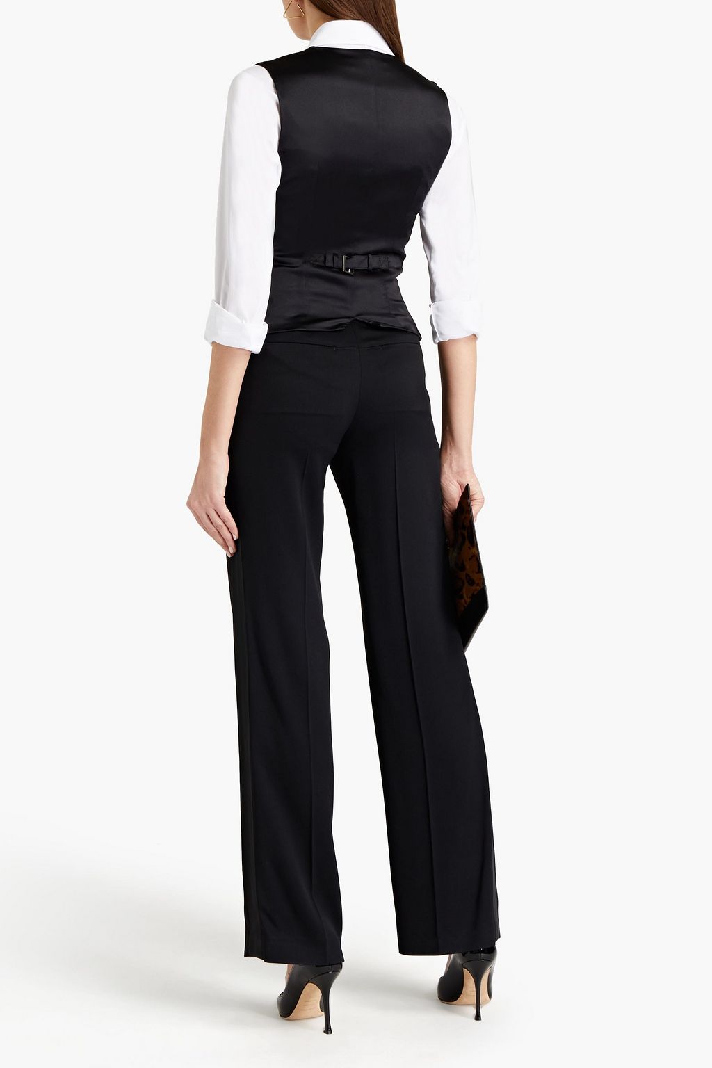 DOLCE&GABBANA Double-breasted wool-blend twill vest