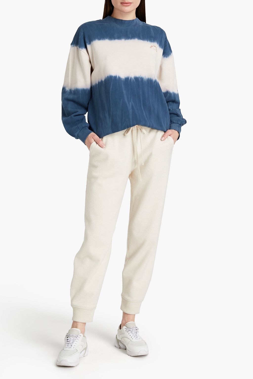 THE UPSIDE Tie-dyed French cotton-terry sweatshirt
