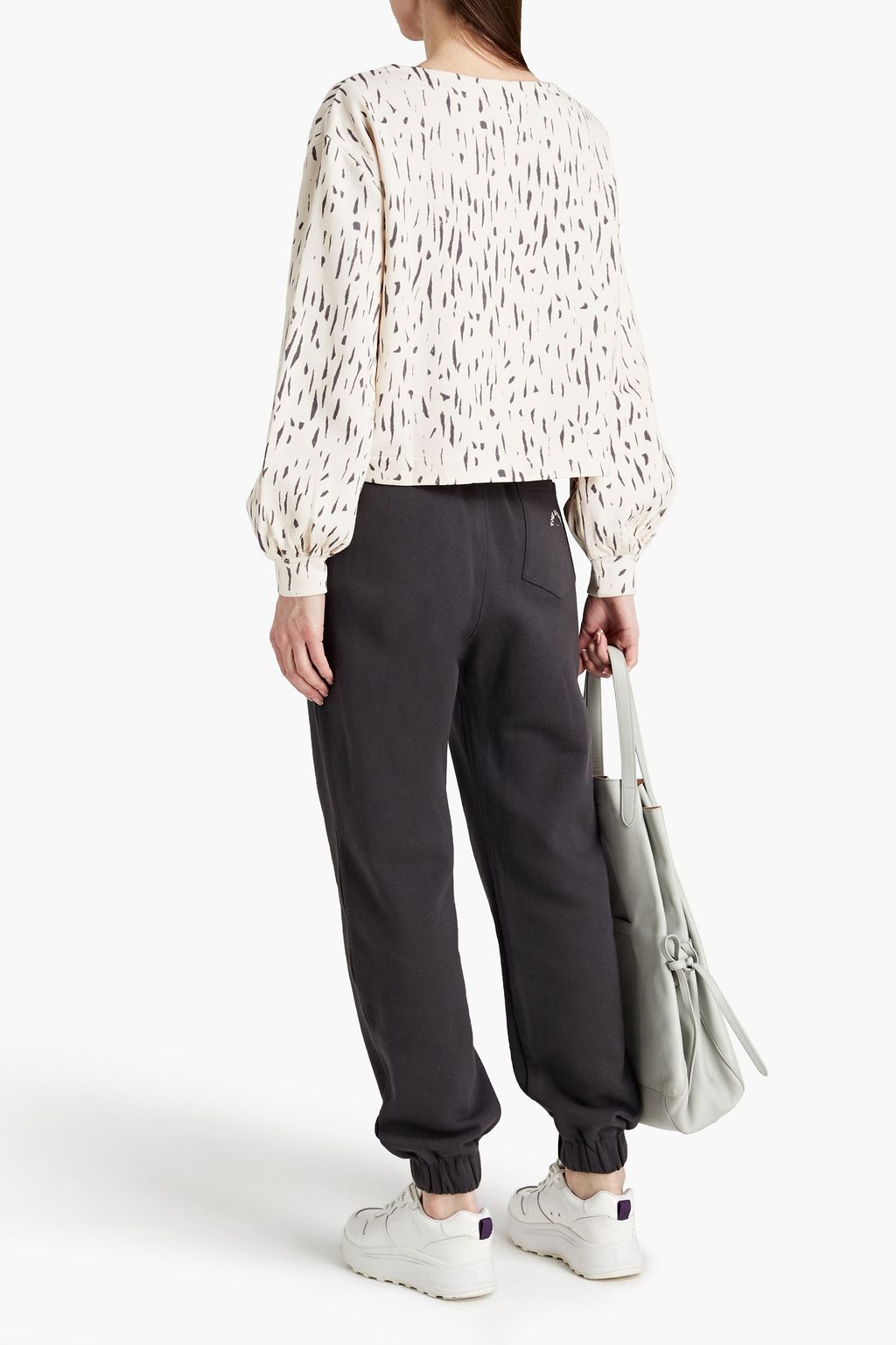 THE UPSIDE Printed French cotton-terry sweatshirt