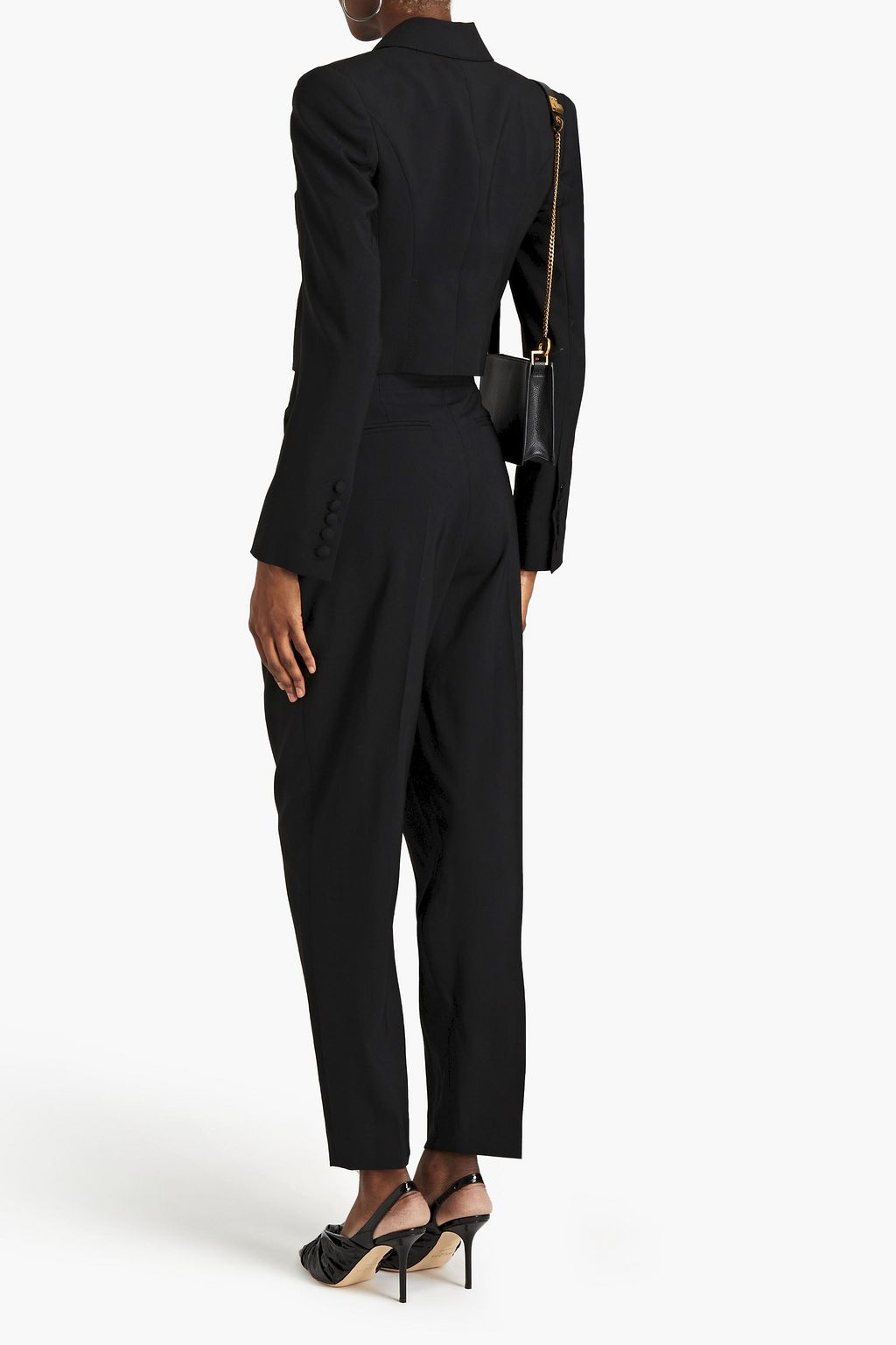 ZIMMERMANN Cropped grain de poudre wool blazer
