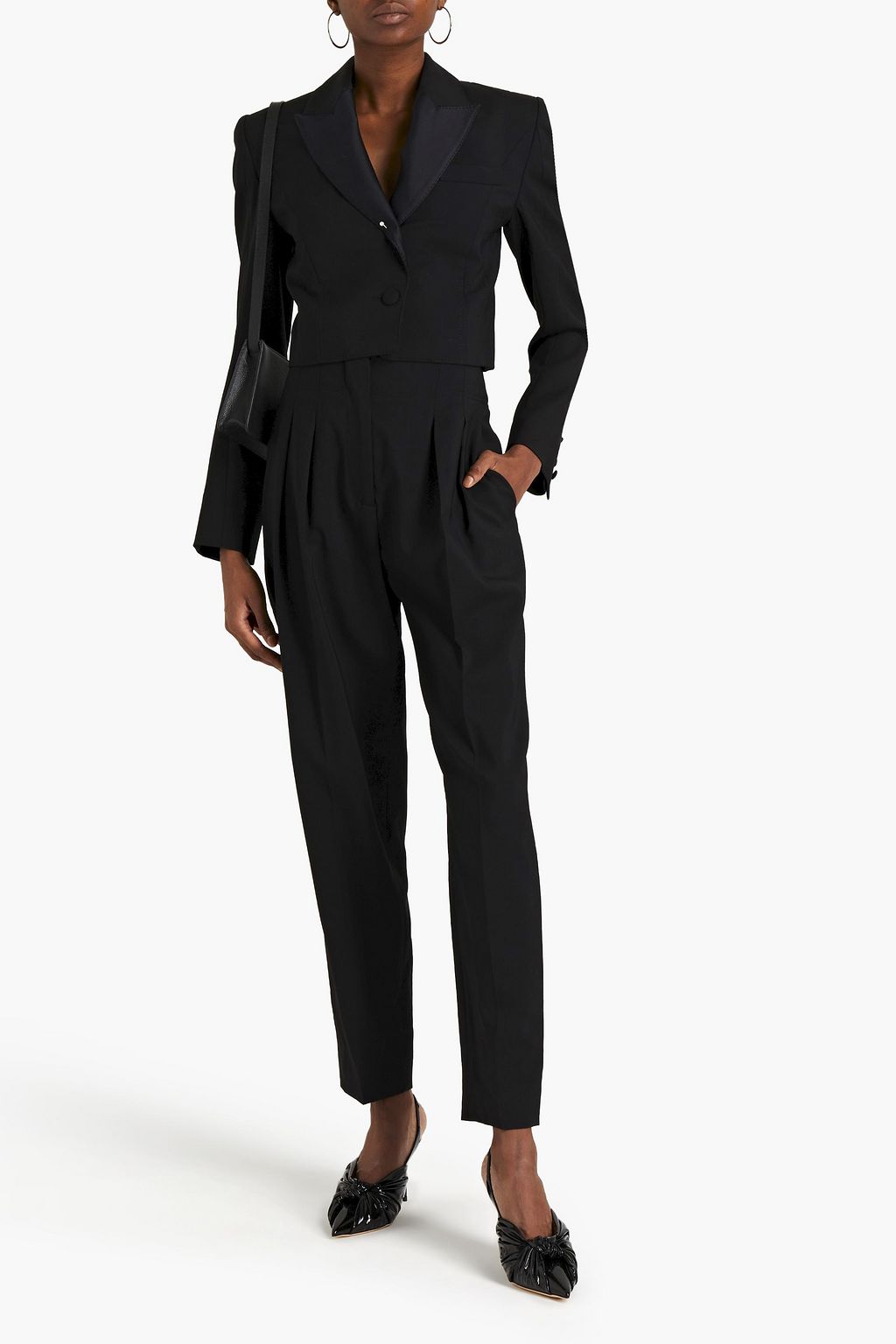 ZIMMERMANN Cropped grain de poudre wool blazer