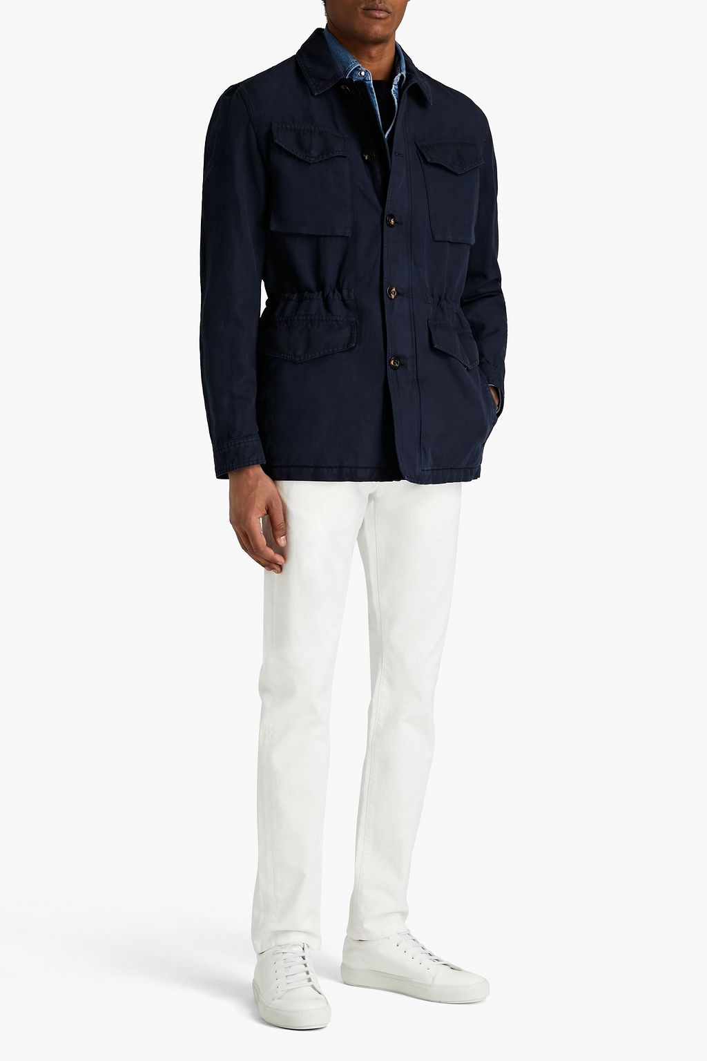 BELSTAFF Weymouth slub cotton and flax-blend gabardine jacket