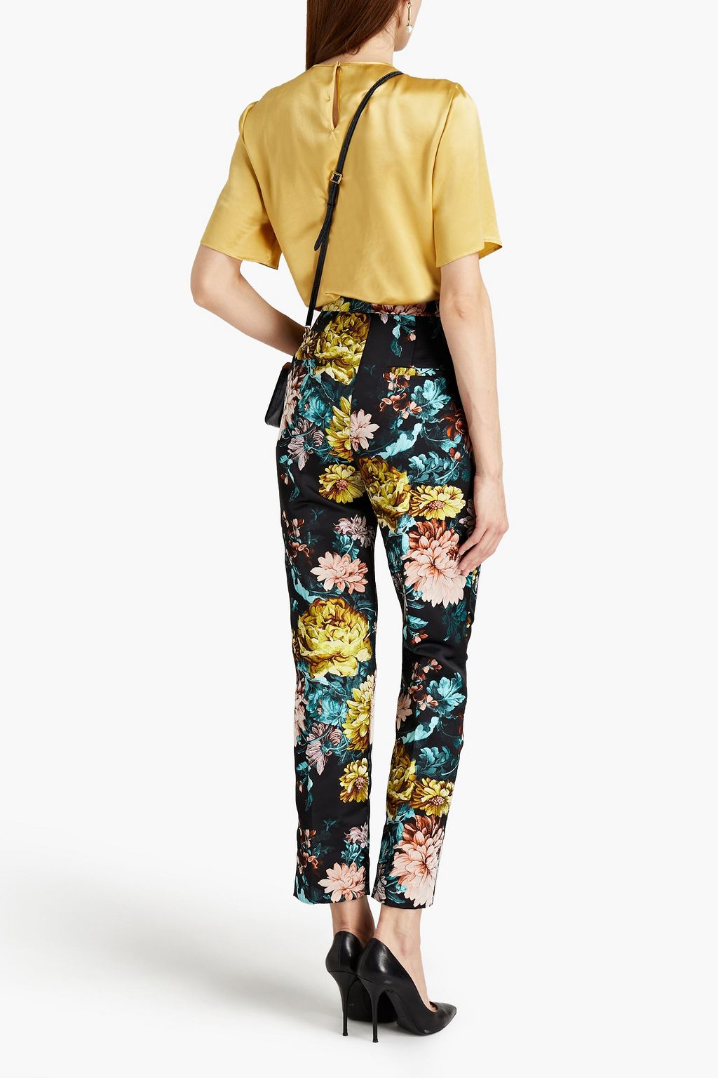DOLCE&GABBANA Satin-jacquard tapered pants