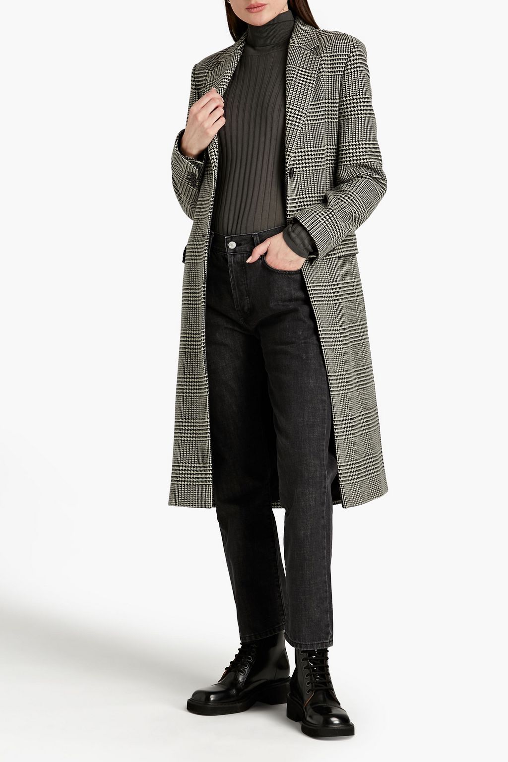 OFFICINE GÉNÉRALE Eden Prince of Wales checked wool coat