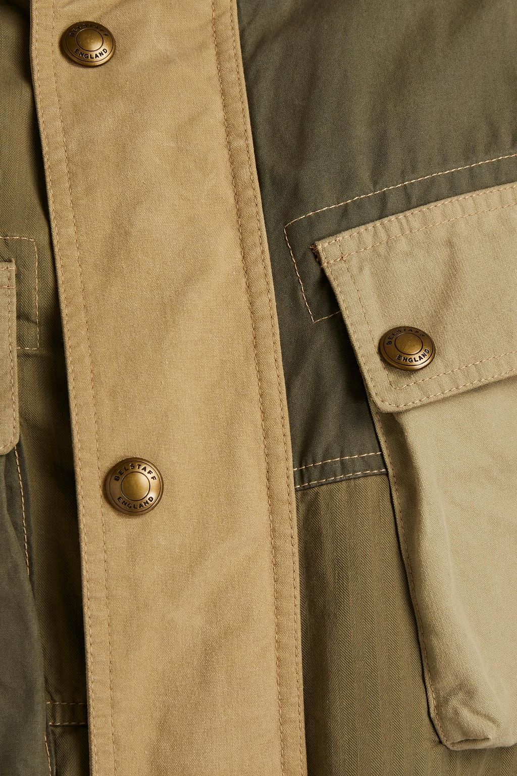 BELSTAFF Trialmaster belted patchwork-effect cotton field jacket
