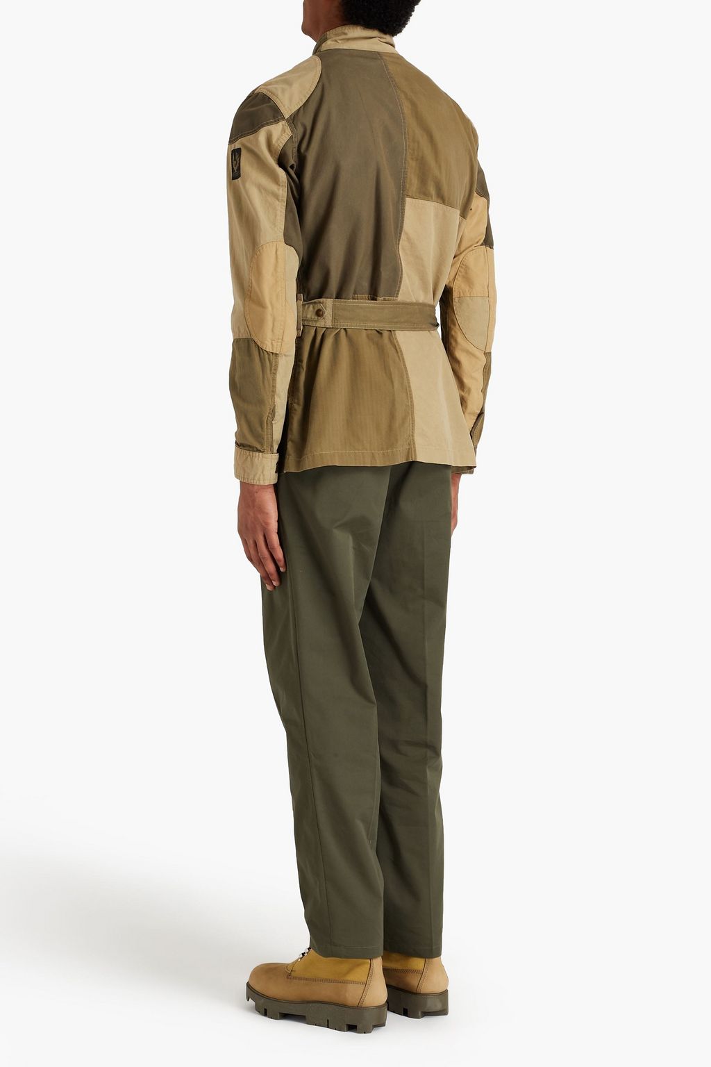 BELSTAFF Trialmaster belted patchwork-effect cotton field jacket