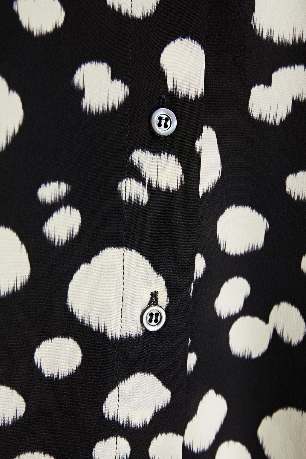 ASPESI Printed silk-satin shirt