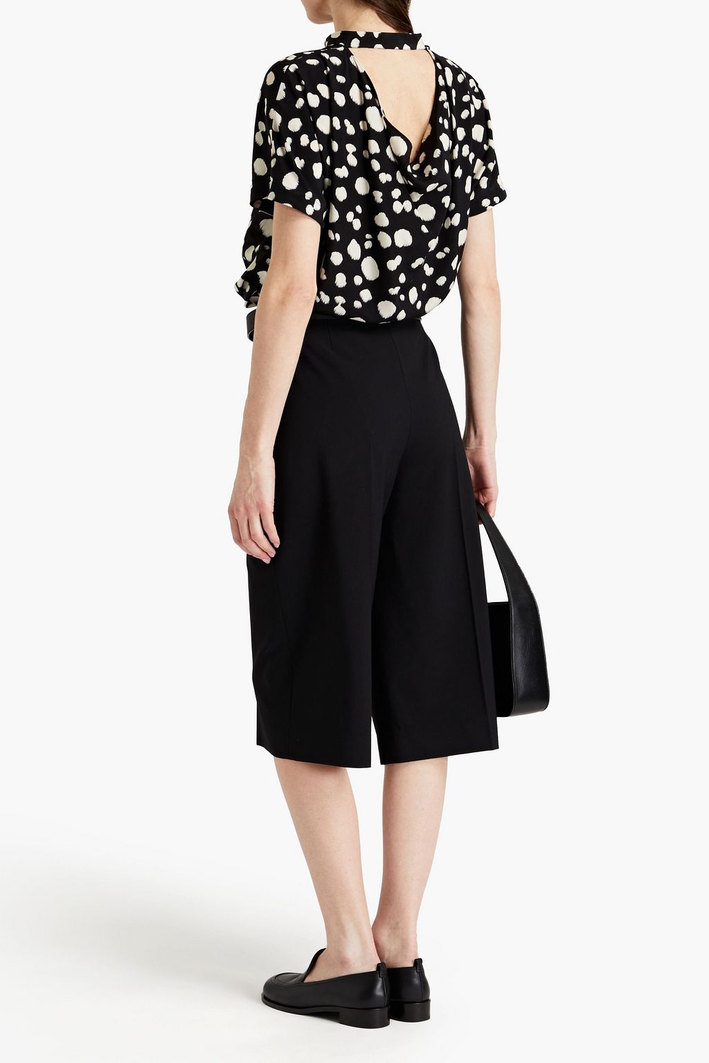 ASPESI Printed silk-satin shirt
