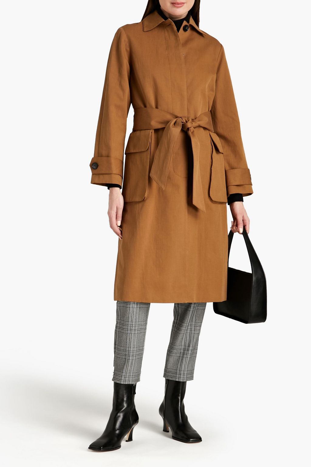 OFFICINE GÉNÉRALE Maelle belted cotton-blend canvas trench coat