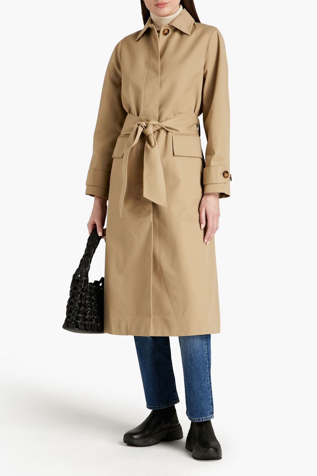 OFFICINE GÉNÉRALE Anaelle belted gabardine trench coat