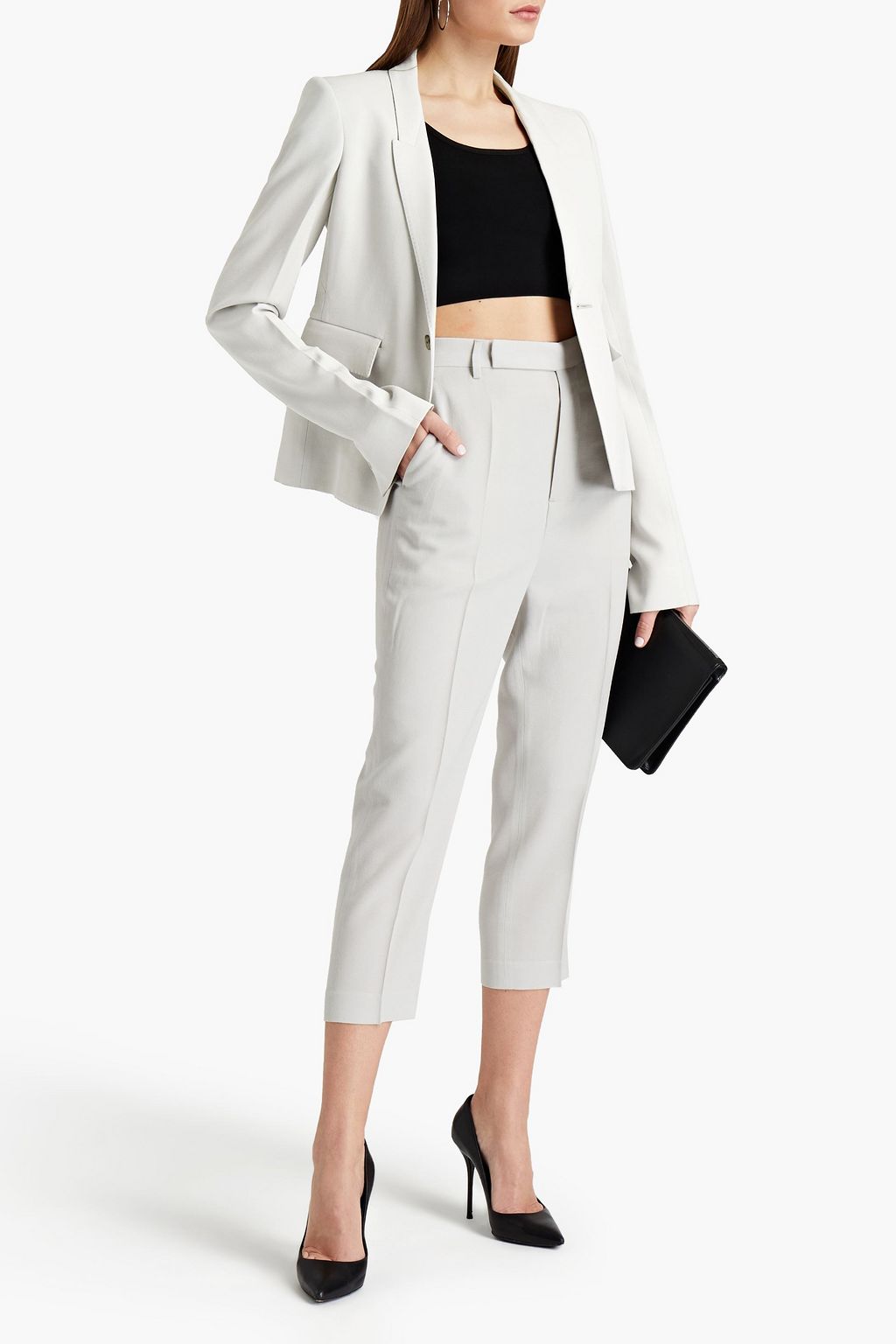 RICK OWENS Wool-blend crepe blazer