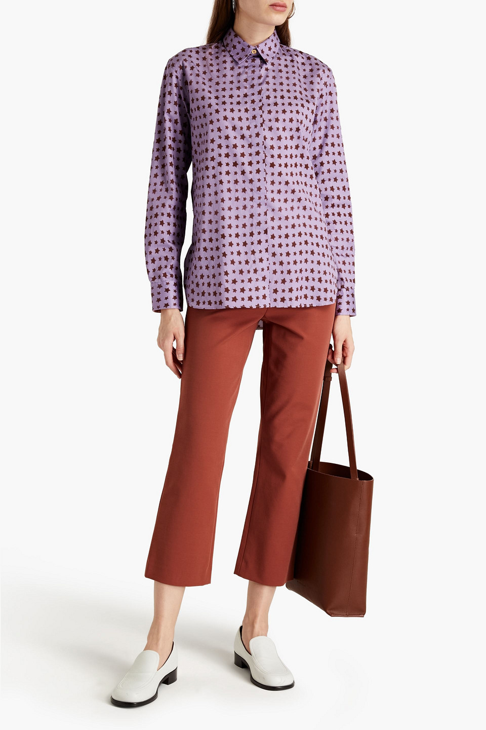 Paul Smith Printed Cotton-poplin Shirt In Pink