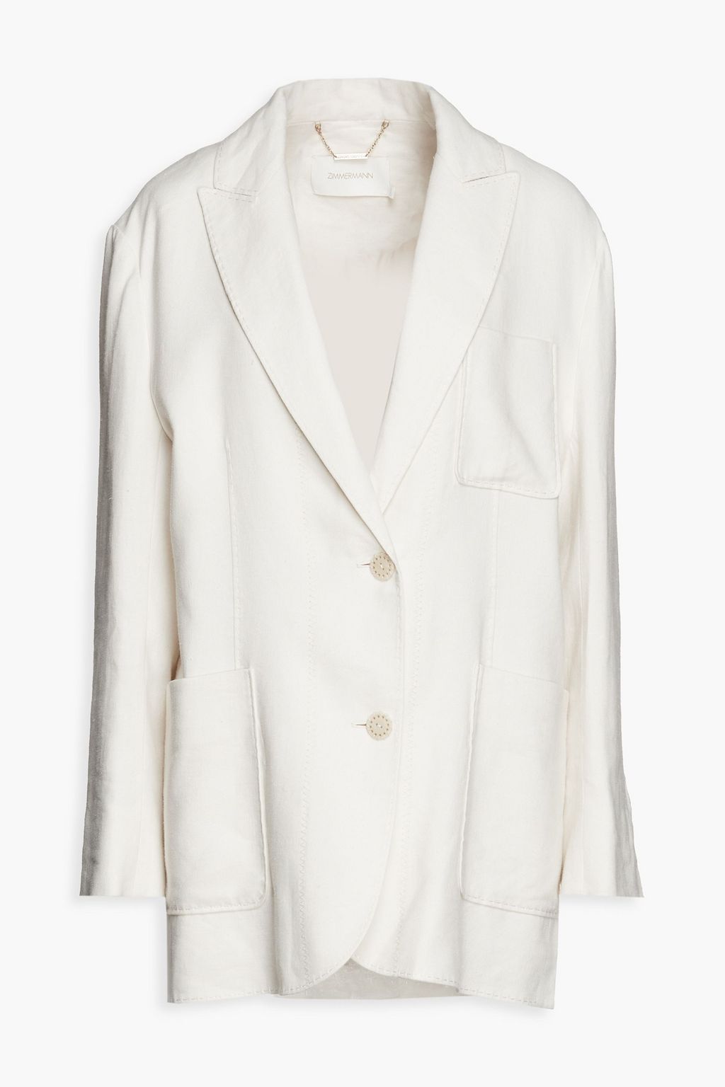 ZIMMERMANN Linen-blend twill blazer | THE OUTNET