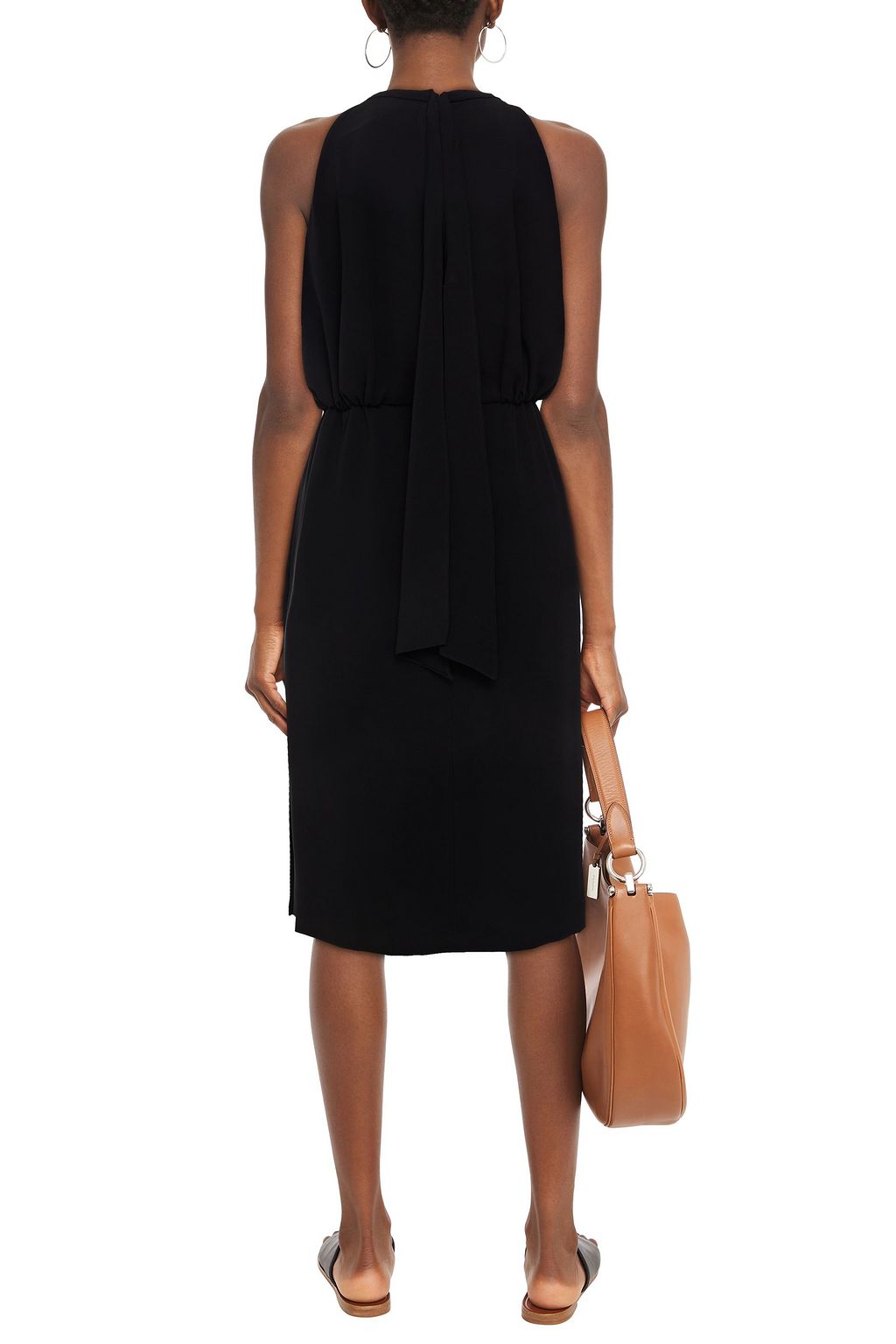 ASPESI Gathered crepe midi dress