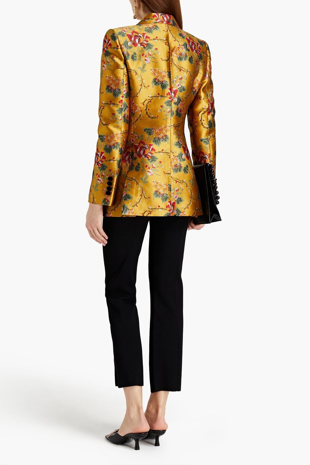 DOLCE&GABBANA Metallic floral-jacquard blazer