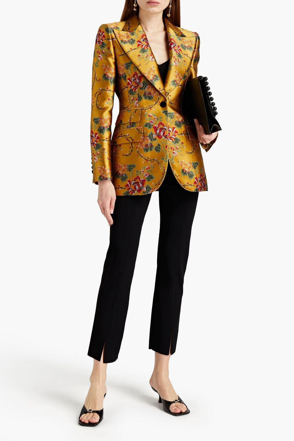 DOLCE&GABBANA Metallic floral-jacquard blazer