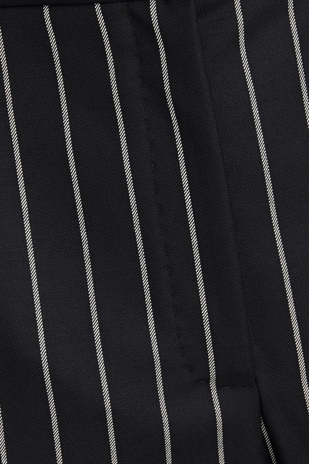 DOLCE&GABBANA Cropped pinstriped wool-blend twill tapered pants