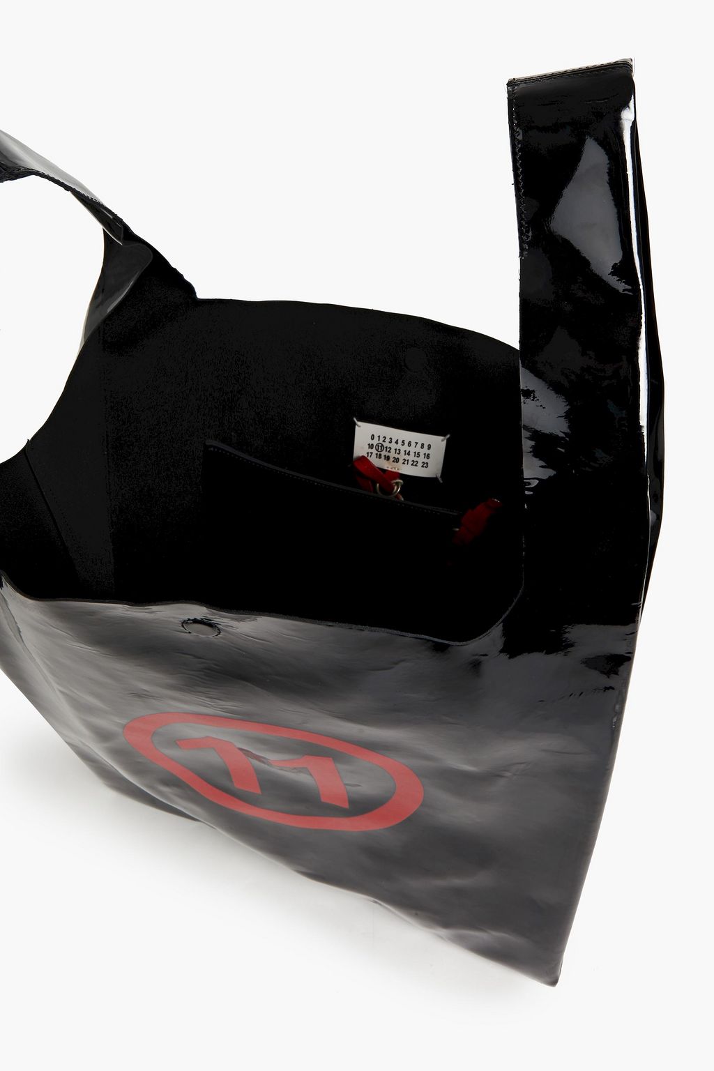 MAISON MARGIELA Printed patent-leather tote