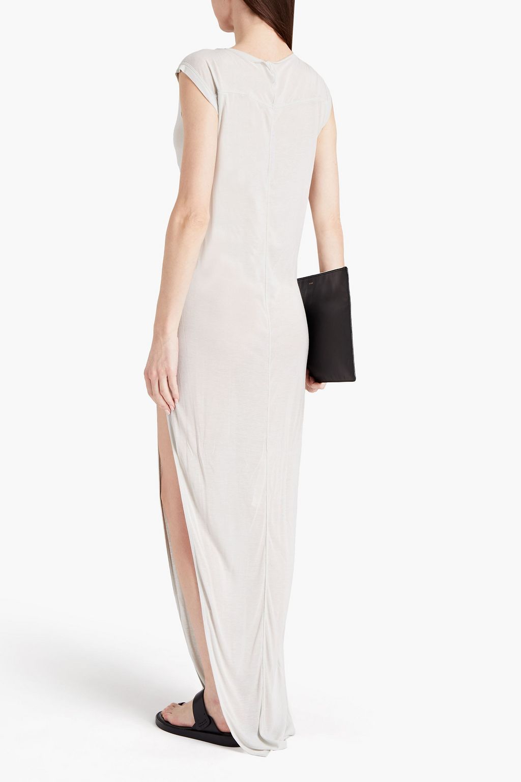 RICK OWENS Draped jersey maxi dress