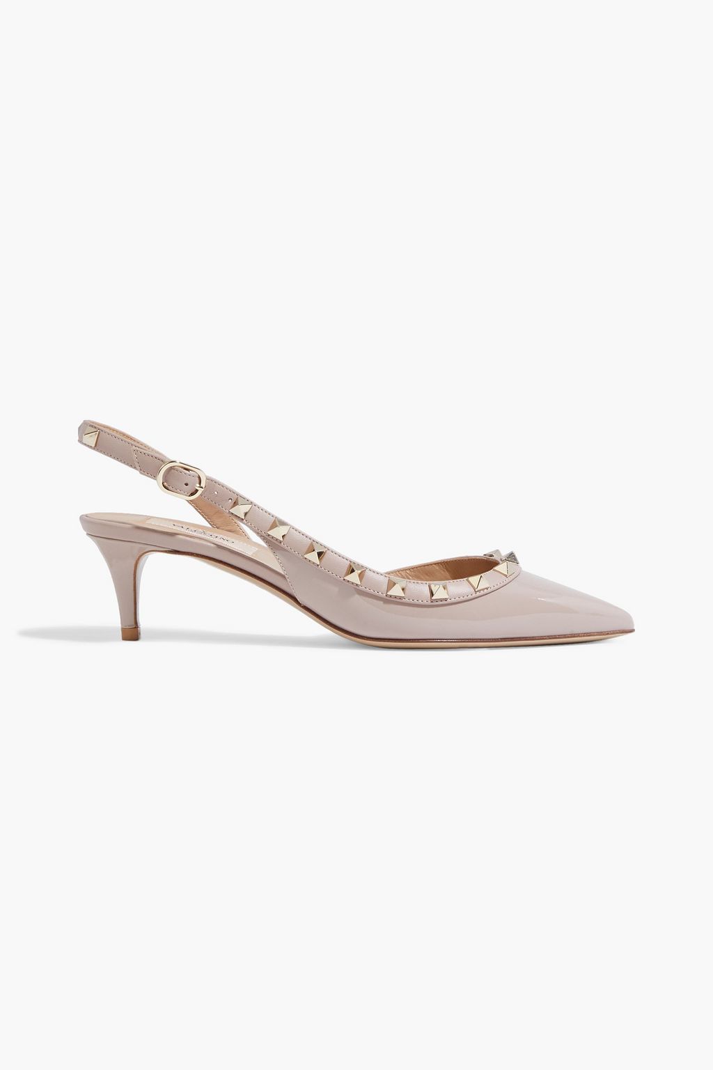 VALENTINO GARAVANI Rockstud patent-leather slingback pumps | Sale up to 70%  off | THE OUTNET