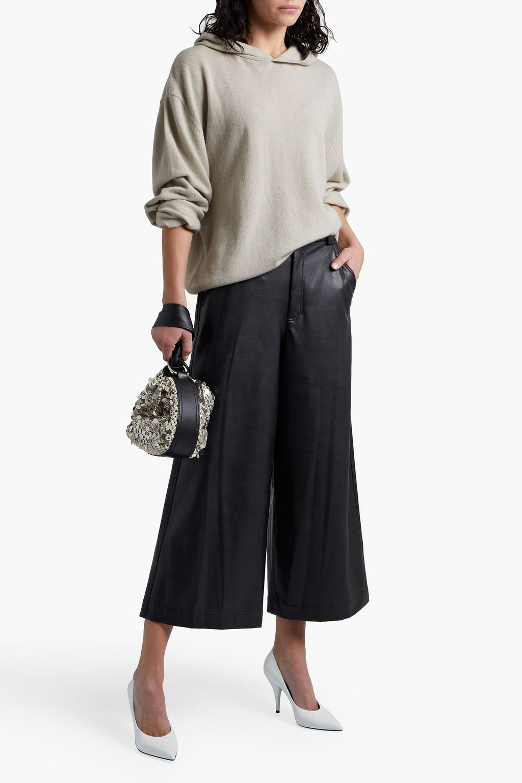 IRO Cotton and cashmere-blend hoodie