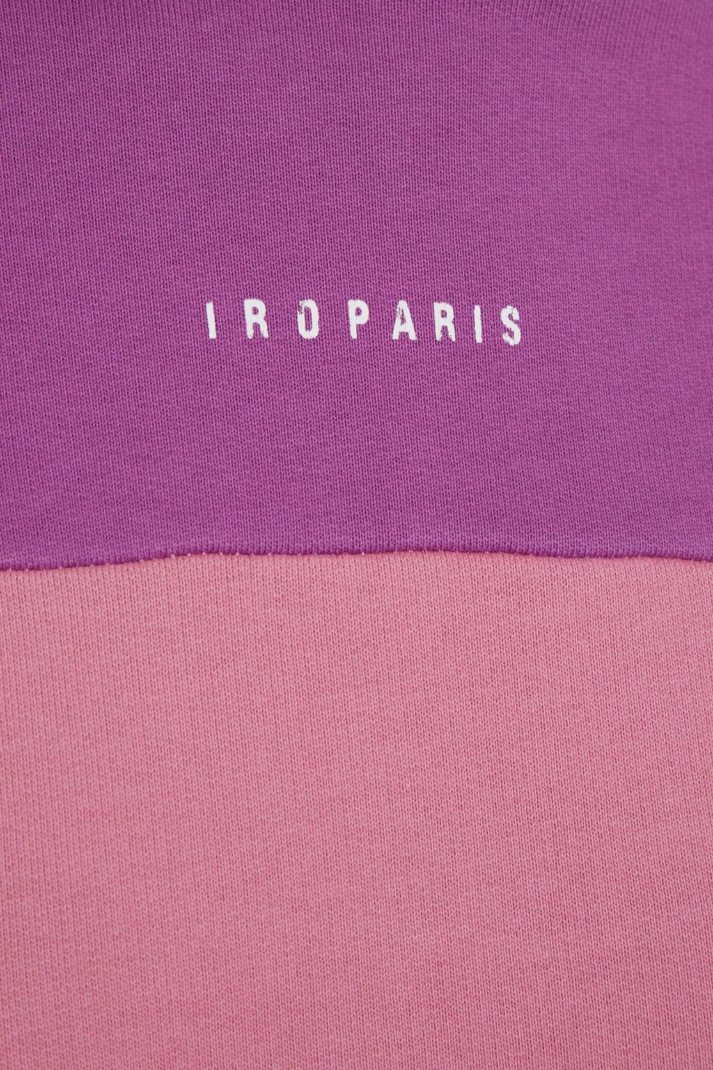 IRO Susane color-block French cotton-terry hoodie