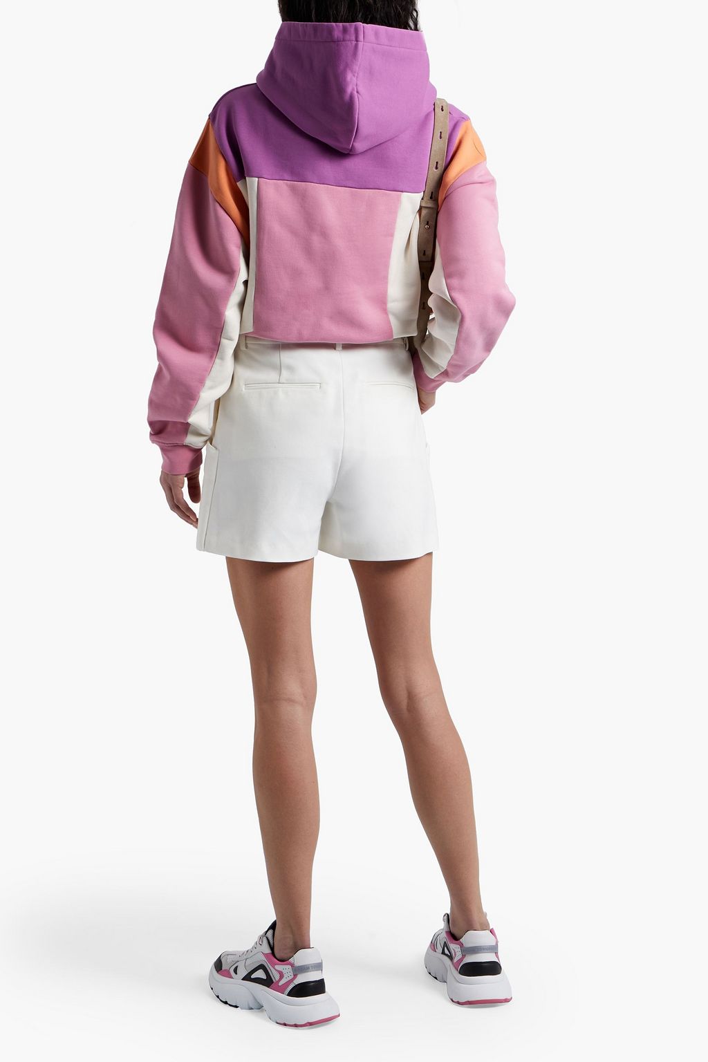 IRO Susane color-block French cotton-terry hoodie
