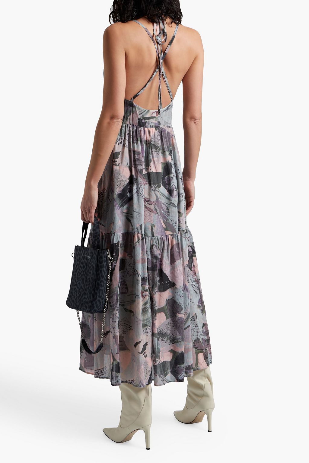 IRO Mauge tiered printed cotton-voile maxi dress