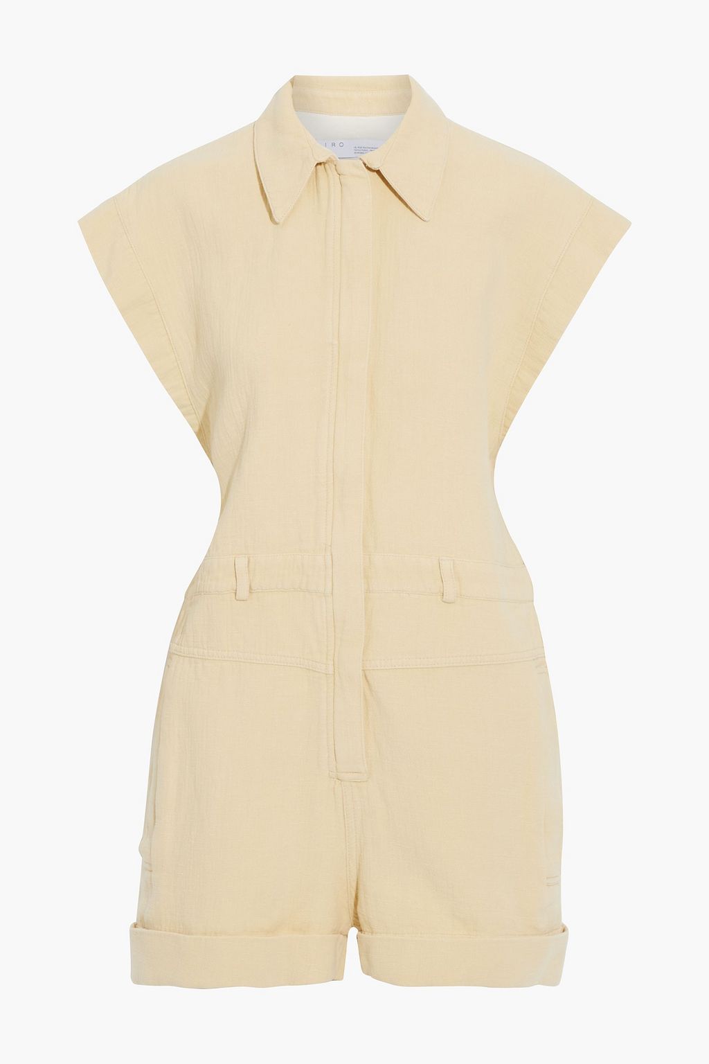 IRO Playa slub cotton and linen blend playsuit THE OUTNET