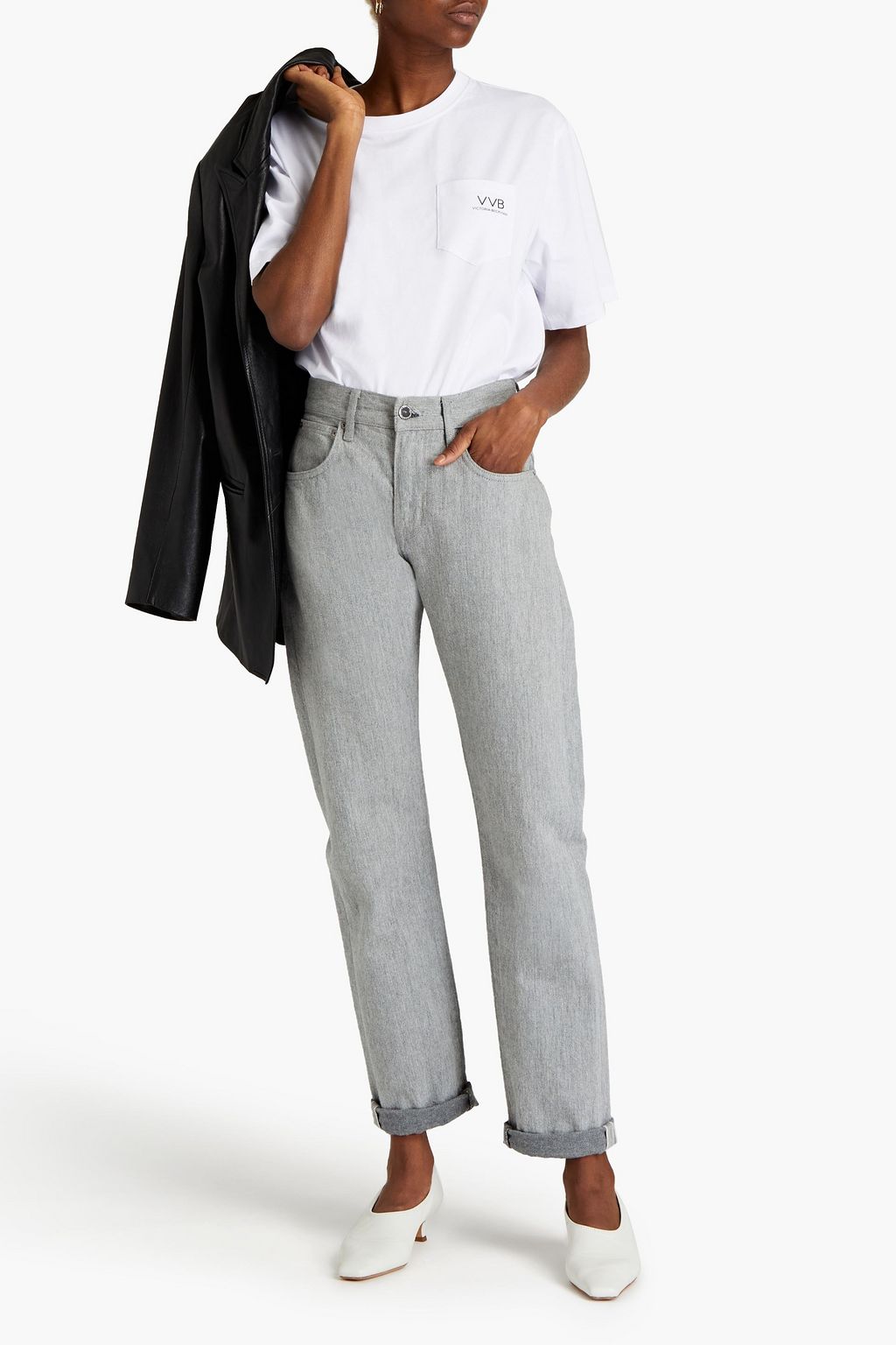 VICTORIA, VICTORIA BECKHAM Printed cotton-jersey T-shirt