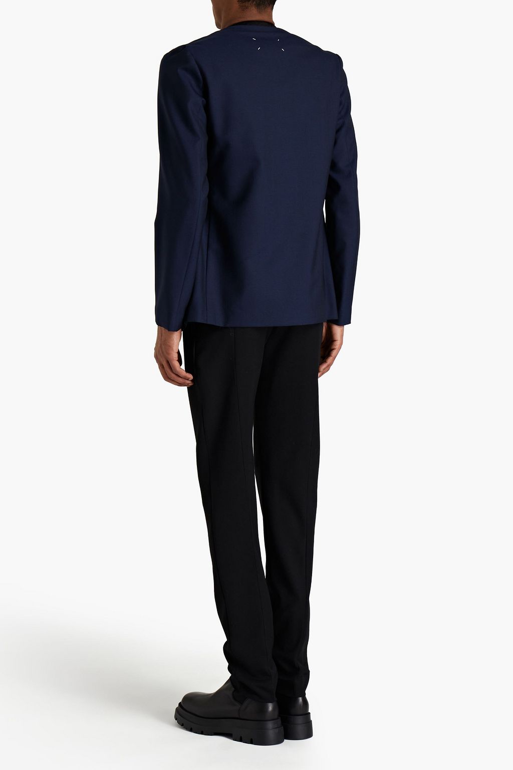 MAISON MARGIELA Satin-trimmed wool-canvas blazer