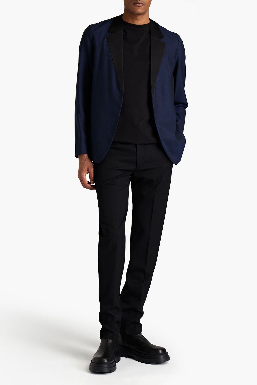 MAISON MARGIELA Satin-trimmed wool-canvas blazer